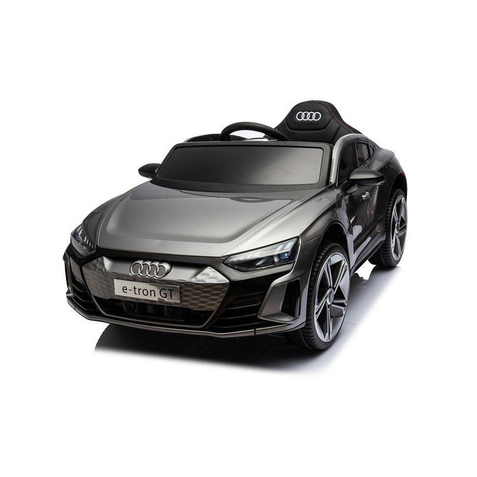 ES-Toys Kinderfahrzeug – Elektro Auto „Audi E-Tron GT“ – lizenziert – 12V7AH Akku und 2 Motoren- 2,4Ghz + MP3 + Leder + EVA – Blau
