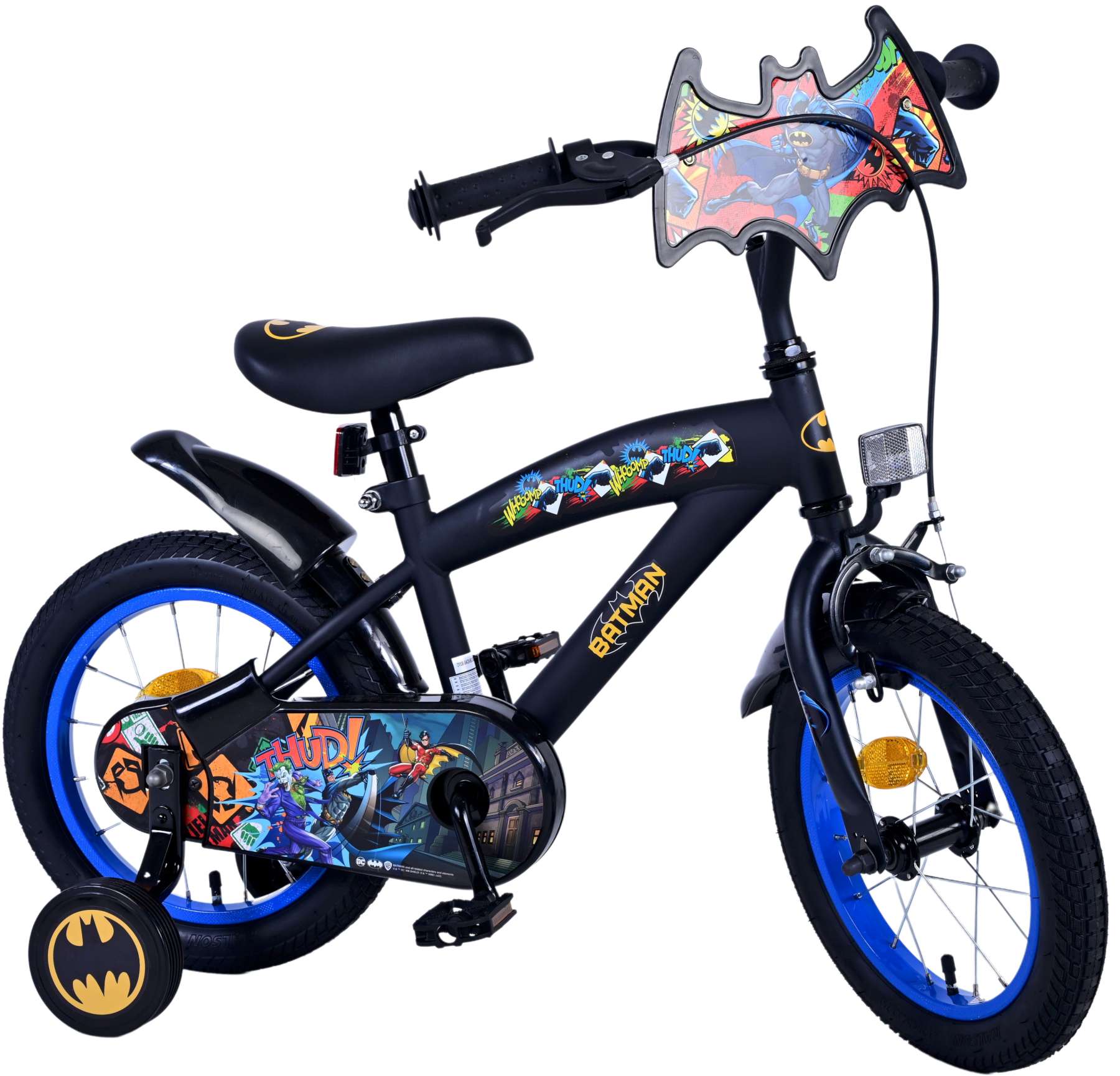 Kinderfahrrad Batman für Jungen 14 Zoll Kinderrad in Schwarz