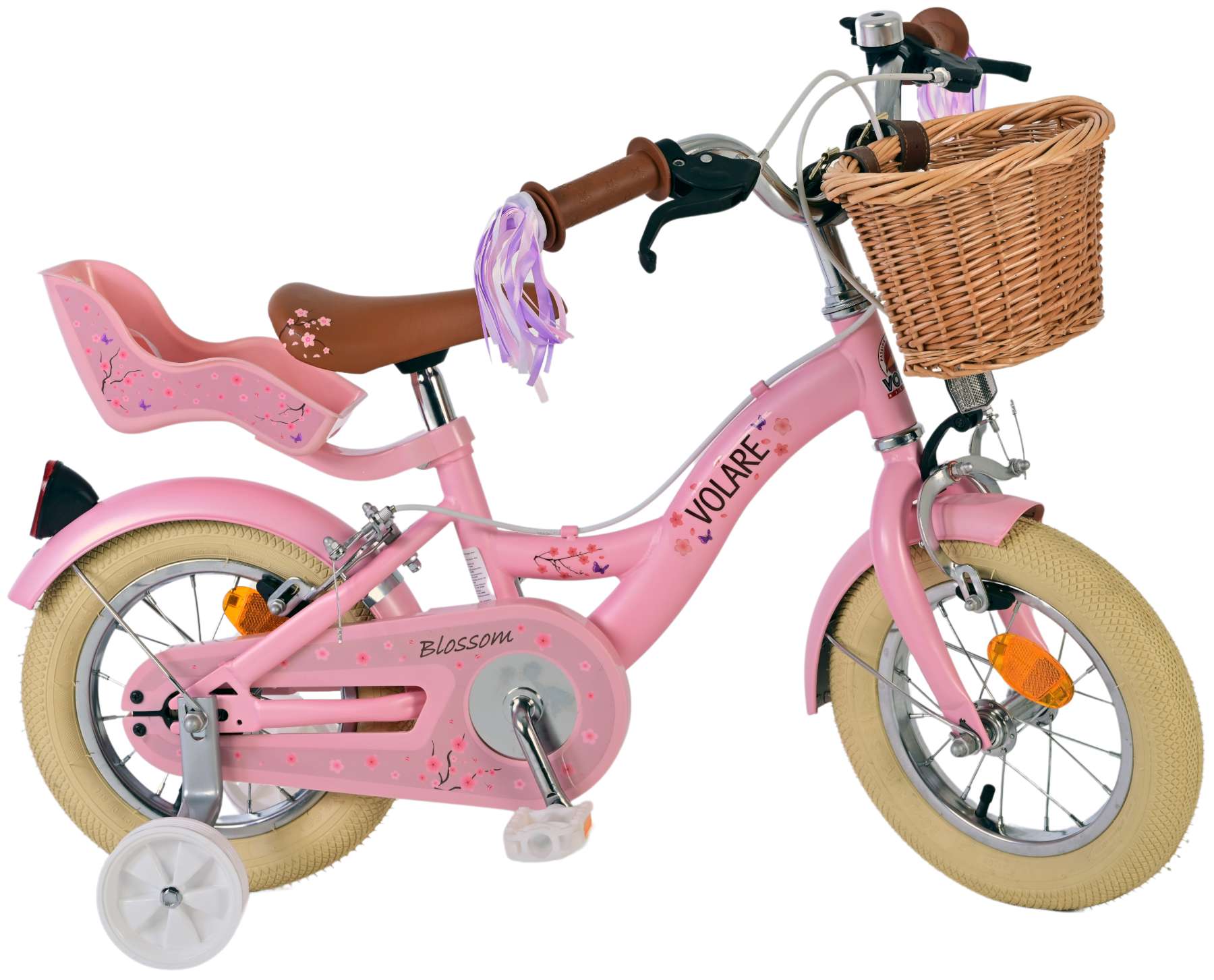 Kinderfahrrad Blossom für Mädchen 12 Zoll Kinderrad in Rosa