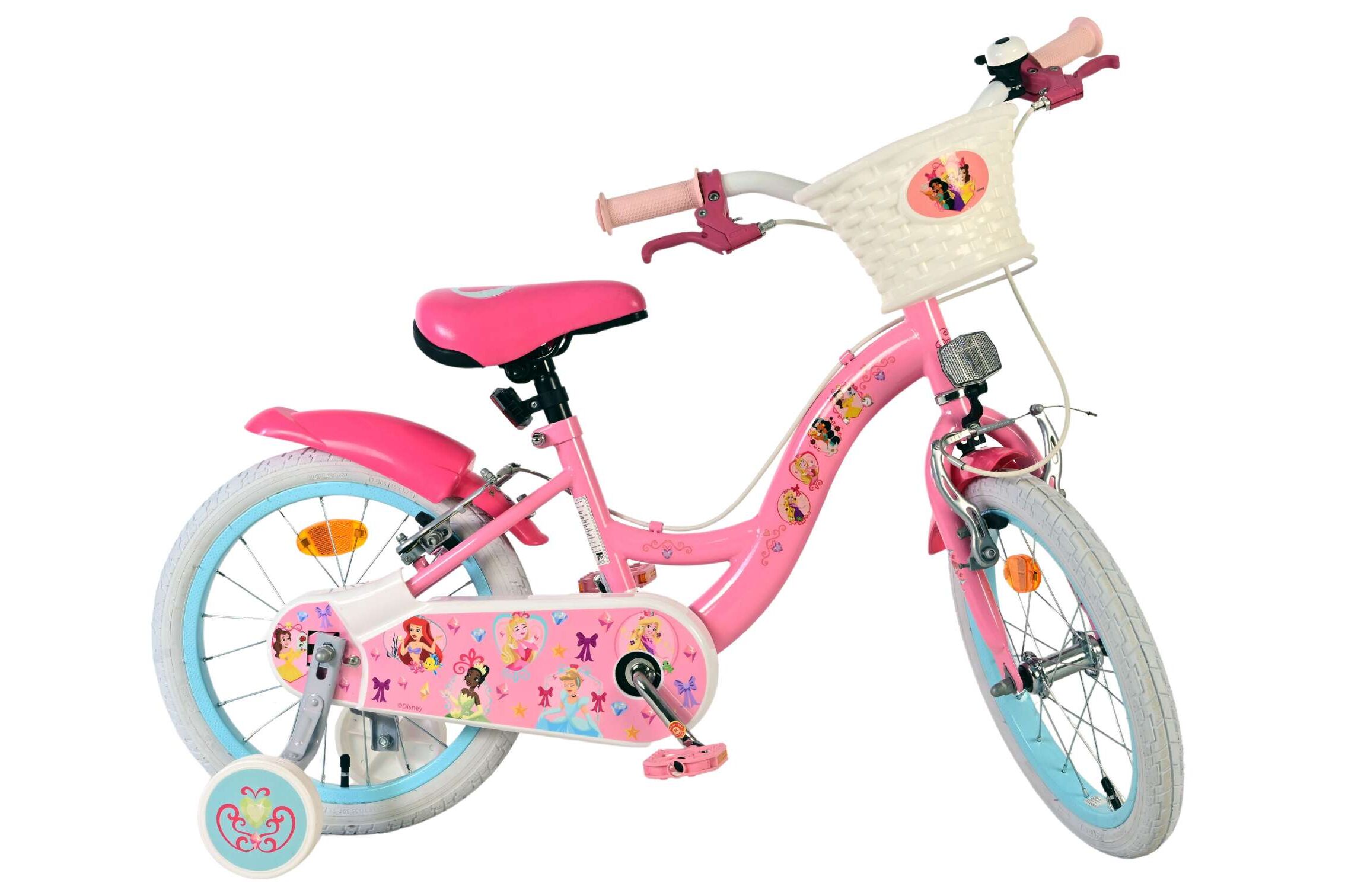 Volare Kinderfahrrad Magic Royals für Mädchen 16 Zoll Kinderrad in Rosa, Zwei Handbremsen Volare Kinderfahrrad Magic Royals für Mädchen 16 Zoll Kinderrad in Rosa, Zwei Handbremsen