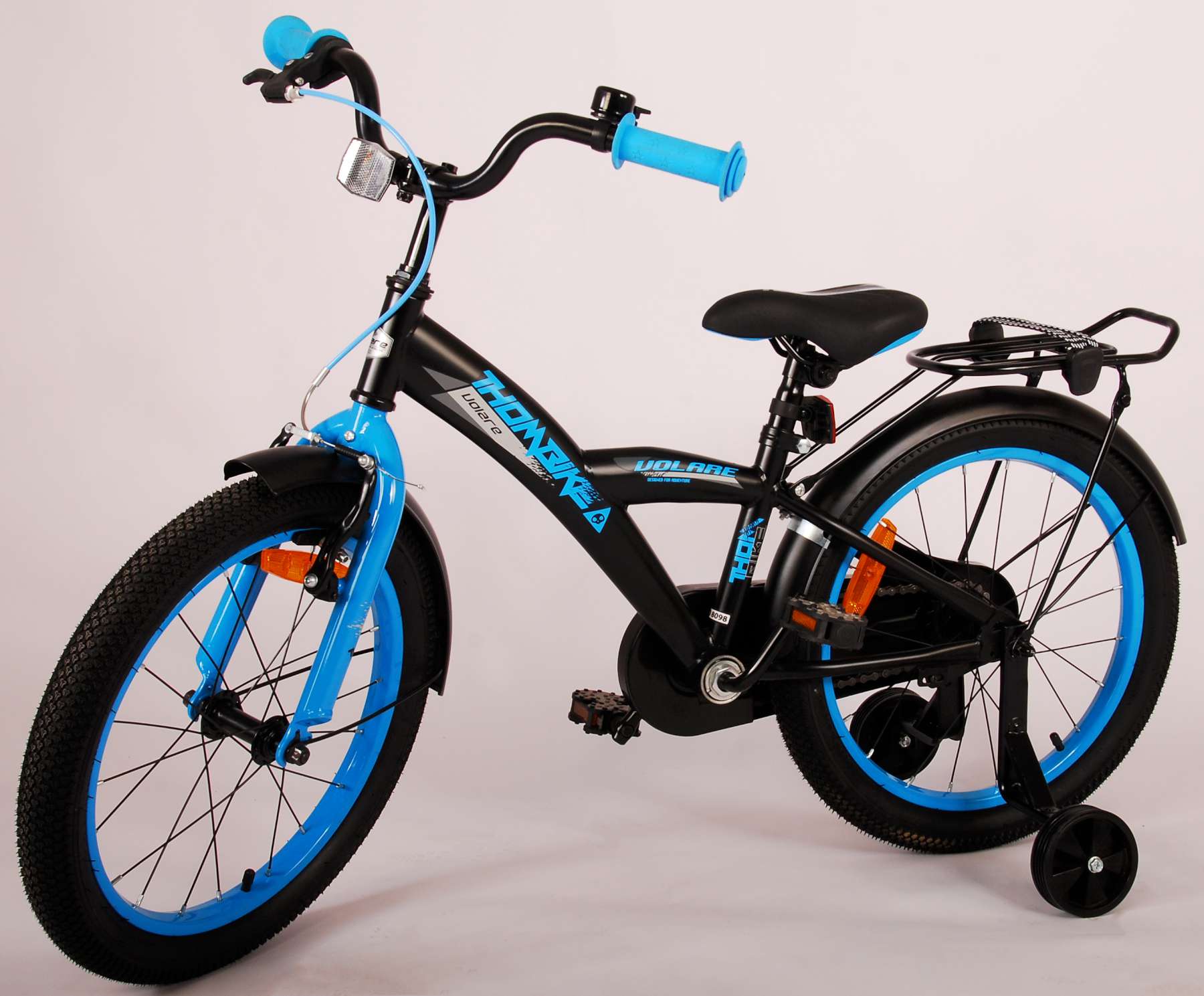 Kinderfahrrad Thombike für Jungen 18 Zoll Kinderrad in Schwarz Blau