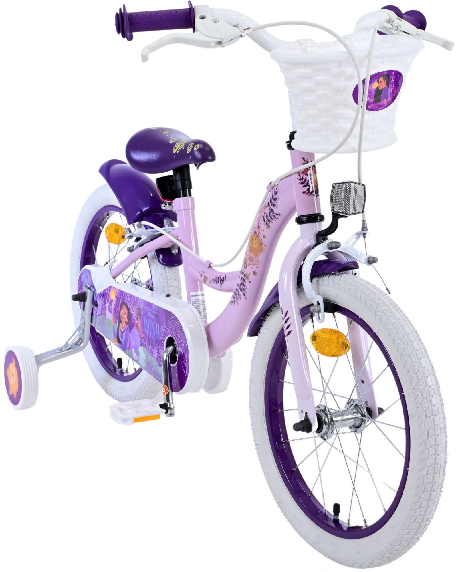 Kinderfahrrad Disney Wish für Mädchen Fahrrad Lila 16 Zoll Kinderrad