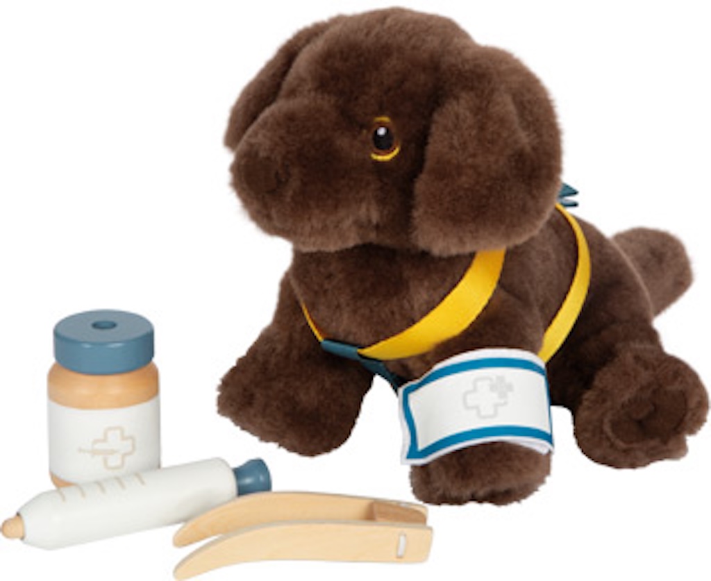 Hund mit Tasche und Pflege-Set Hund mit Tasche und Pflege-Set