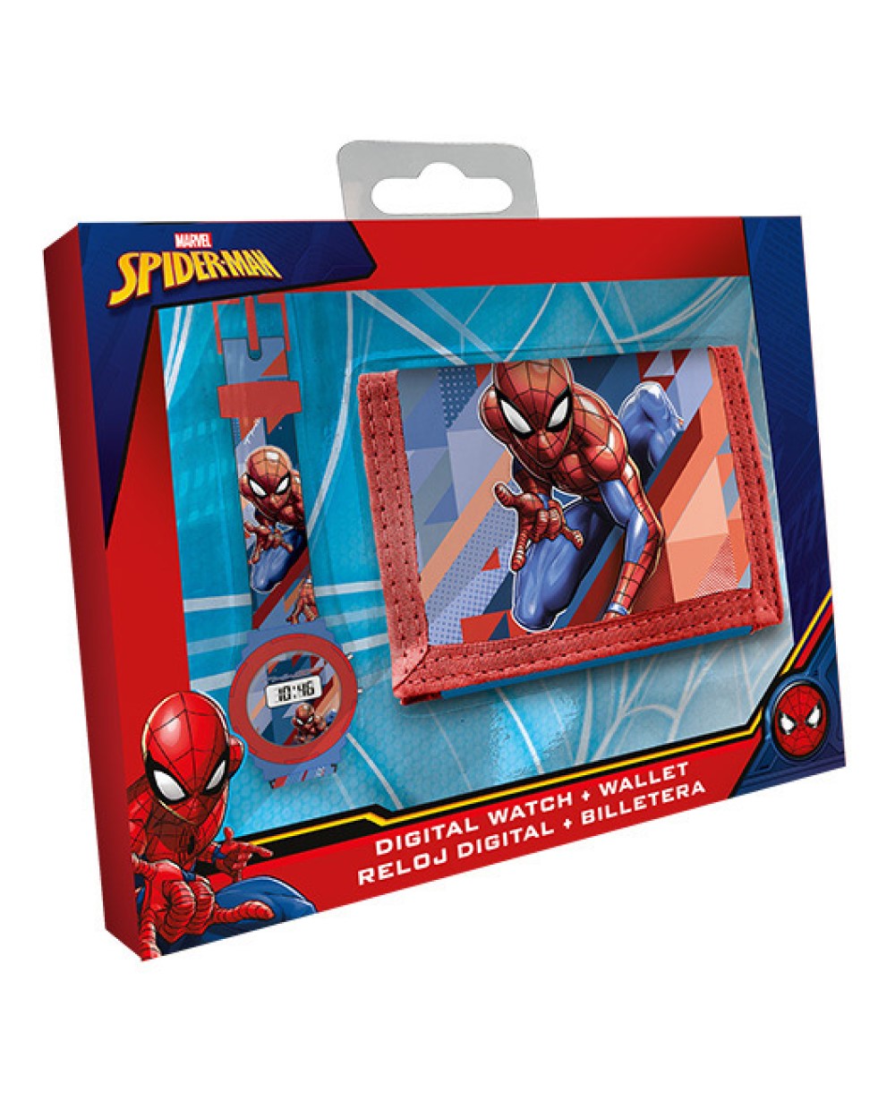 Spiderman Digital Uhr und Portemonnaie Set