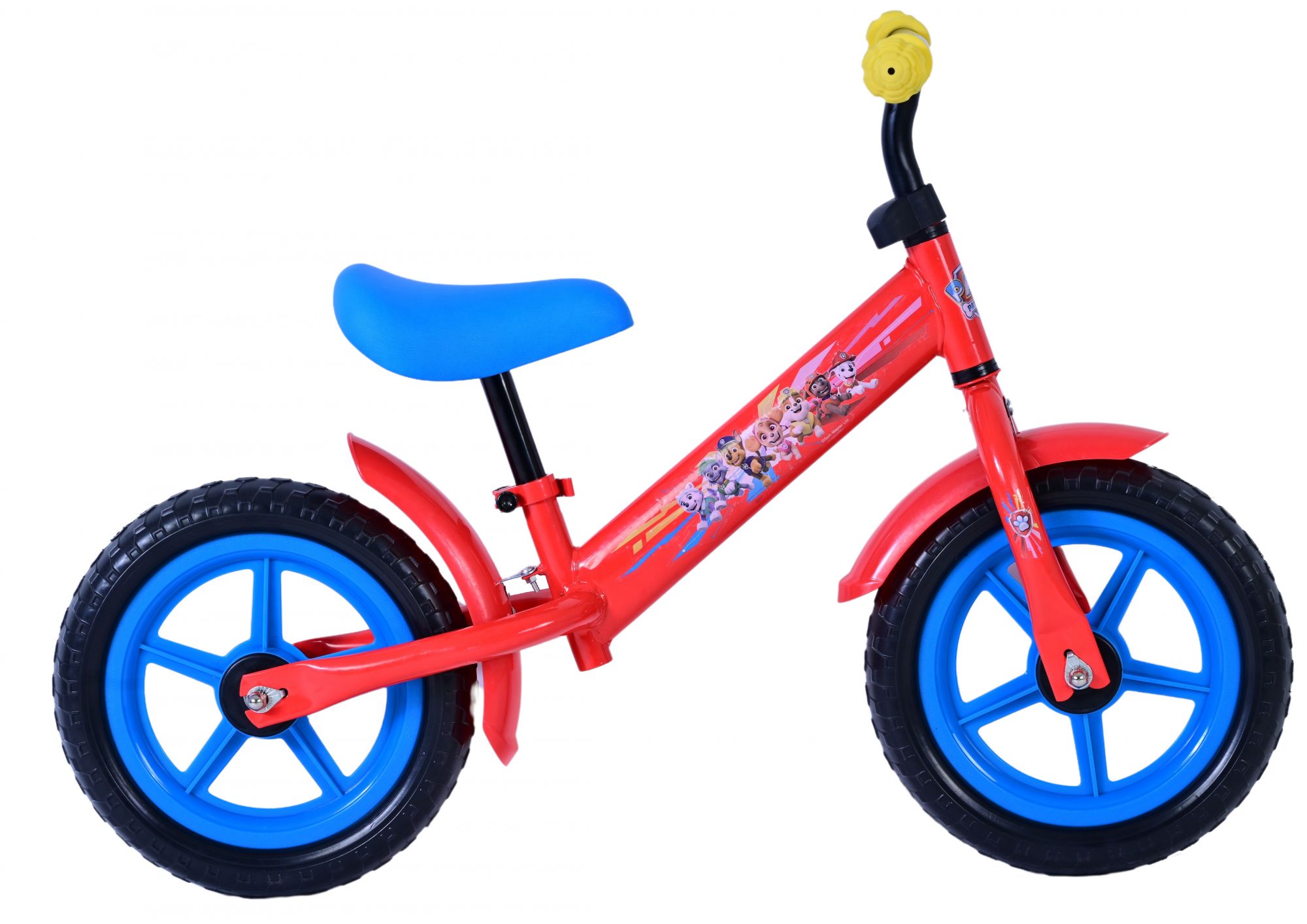 Volare Laufrad Paw Patrol 12 Zoll aus Metall, Kinderlaufrad ab 2 Jahren mit verstellbarem Sattel