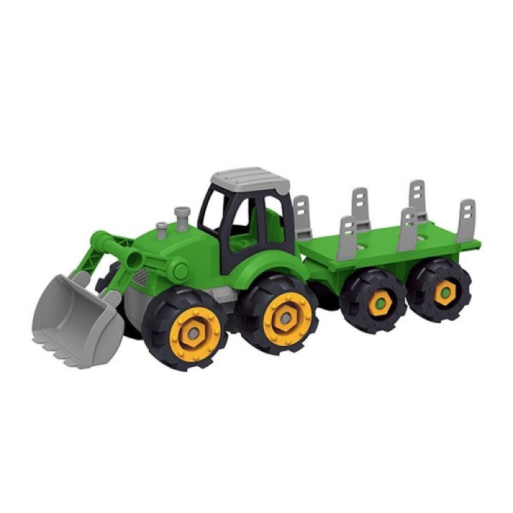 TRAKTOR + Anhänger mit Schraubendreher zum reparieren TRAKTOR + Anhänger mit Schraubendreher zum reparieren