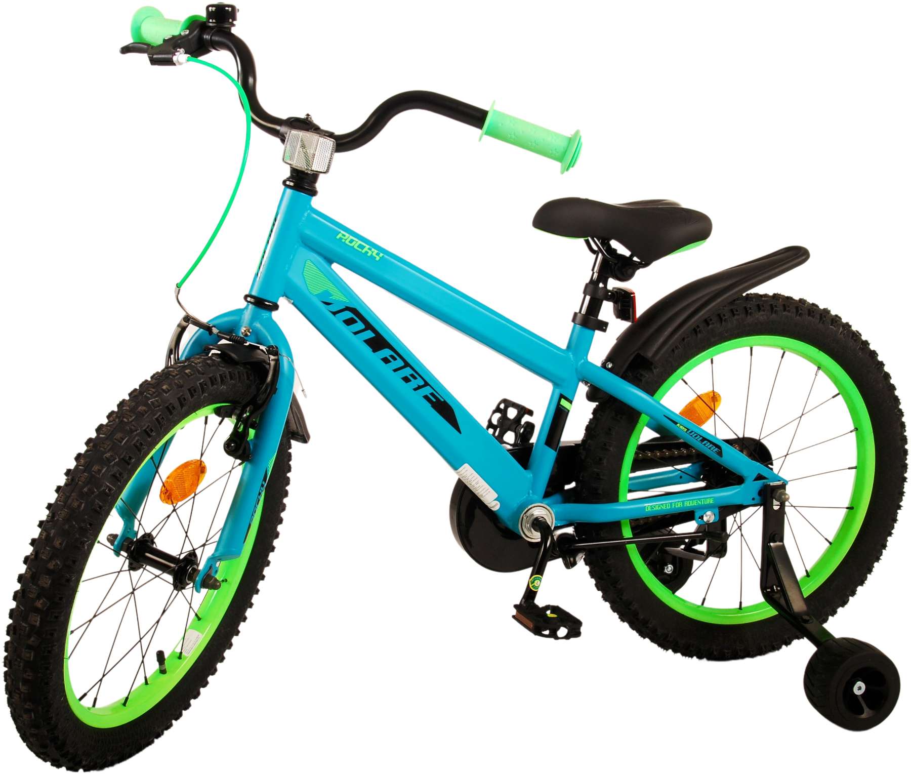 Kinderfahrrad Rocky Fahrrad für Jungen 18 Zoll Kinderrad in Grün