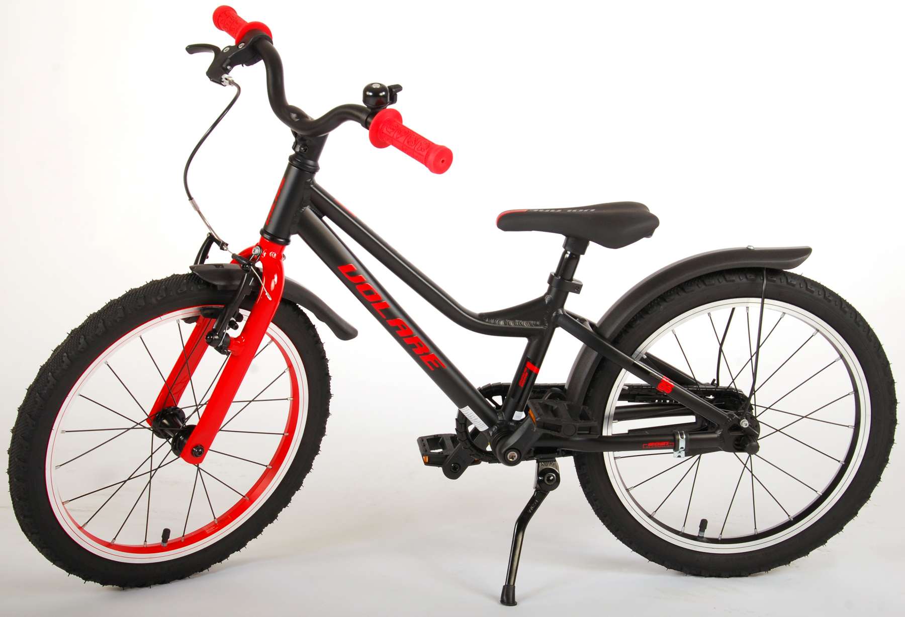 Kinderfahrrad Blaster Fahrrad für Jungen 18 Zoll Kinderrad Schwarz Rot