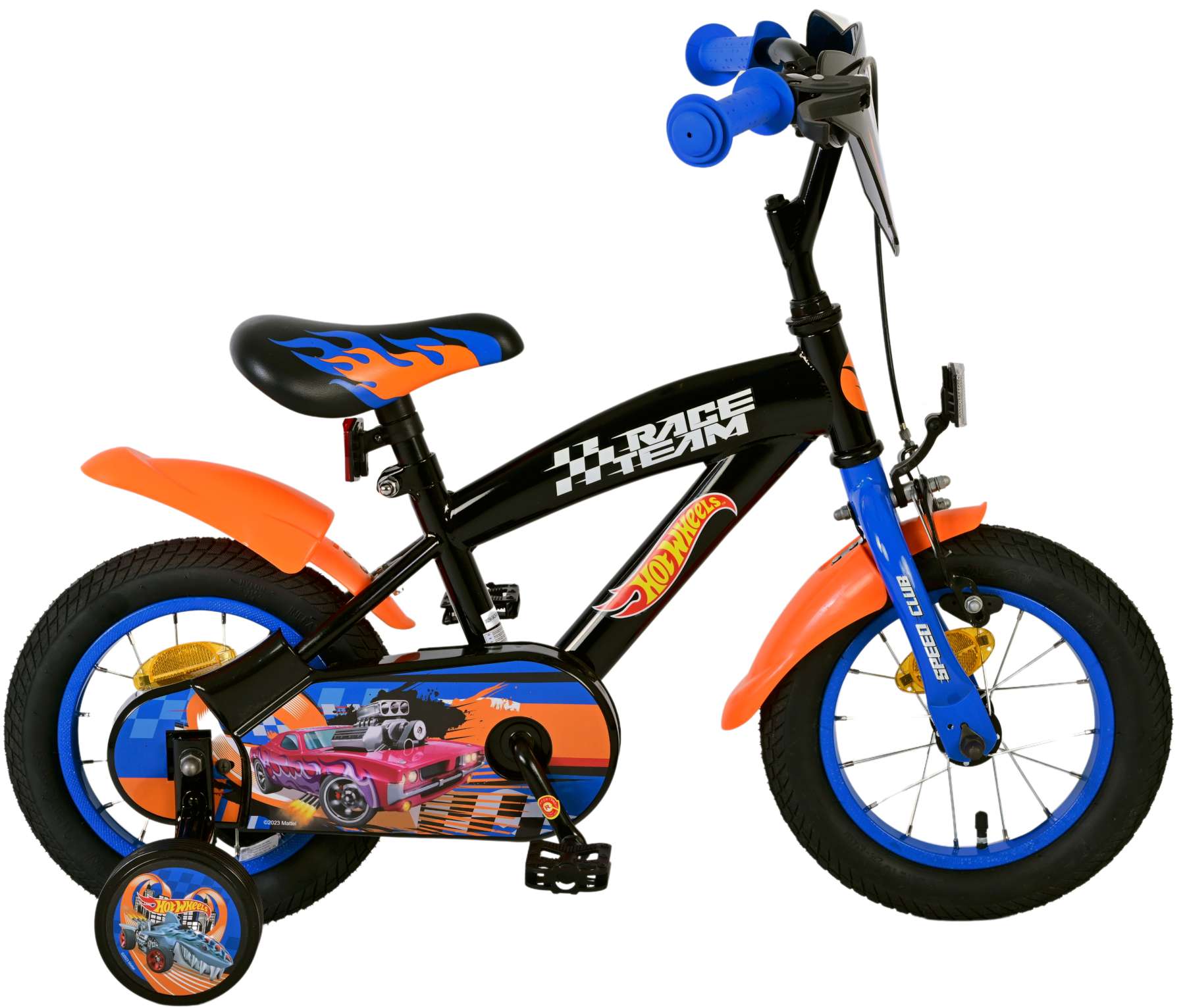 Kinderfahrrad Hot Wheels für Jungen Fahrrad 12 Zoll Kinderrad Schwarz