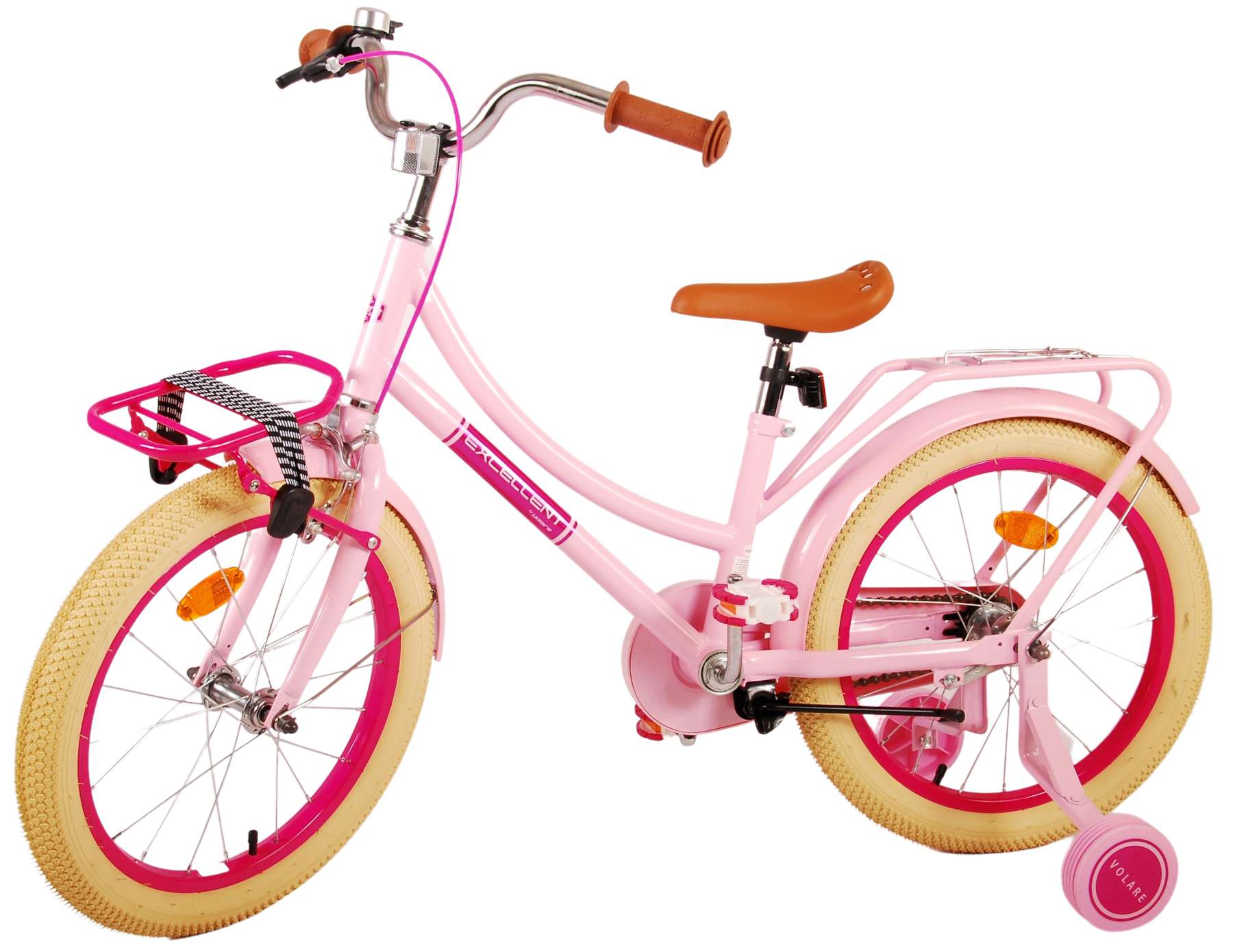 Kinderfahrrad Excellent für Mädchen 18 Zoll Kinderrad in Pink