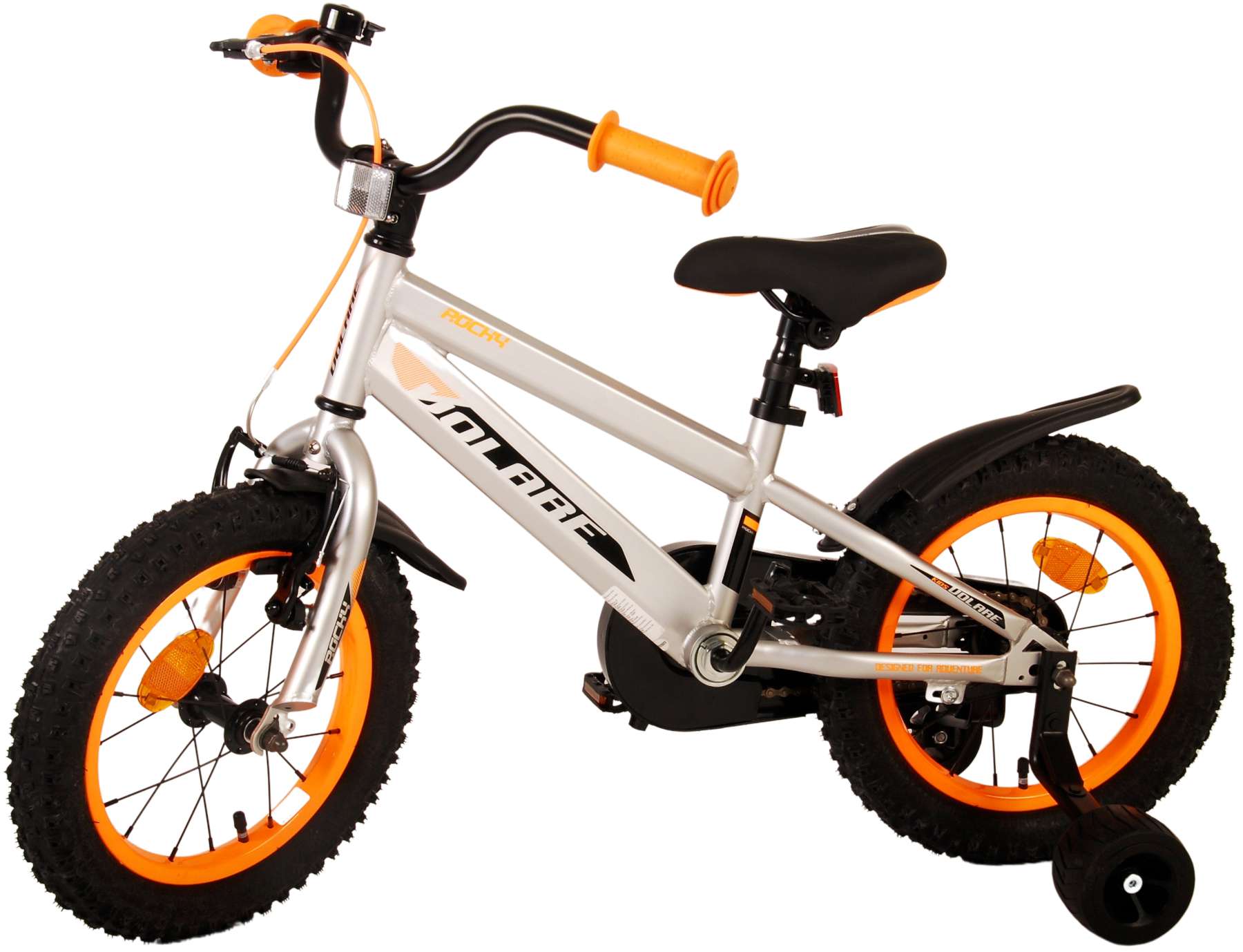 Kinderfahrrad Rocky für Jungen 14 Zoll Kinderrad in Grau Fahrrad
