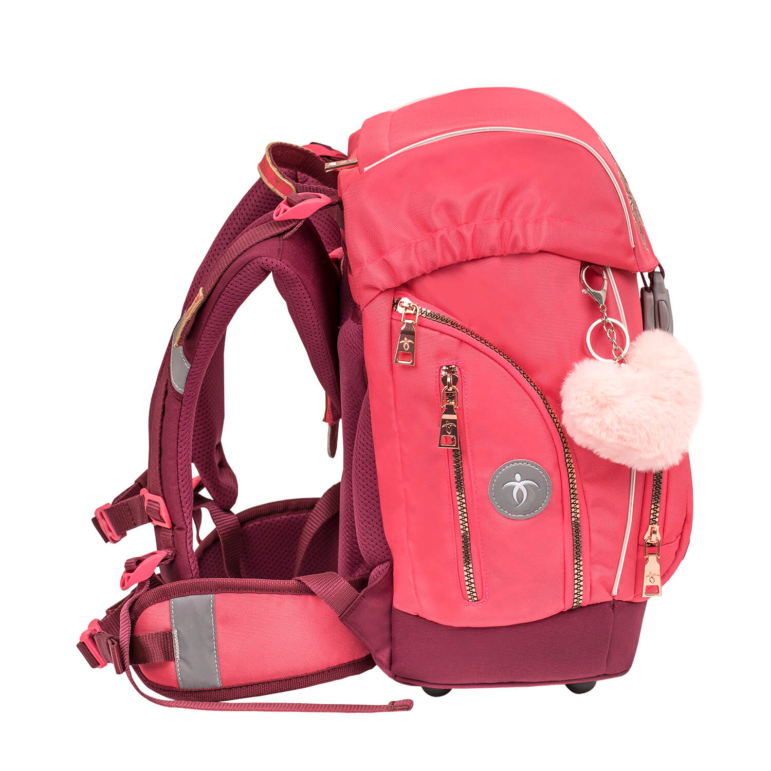 Rucksack Comfy Plus Premium Schulranzen Set 4-teilig Coral