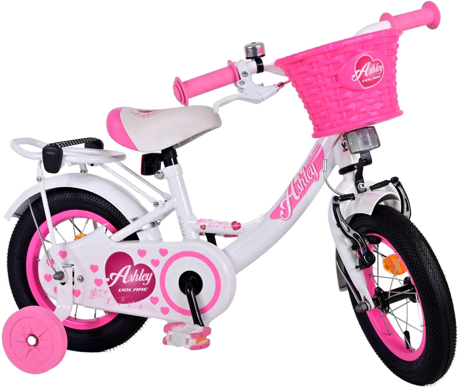 Kinderfahrrad Ashley Fahrrad für Mädchen 12 Zoll Kinderrad in Weiß