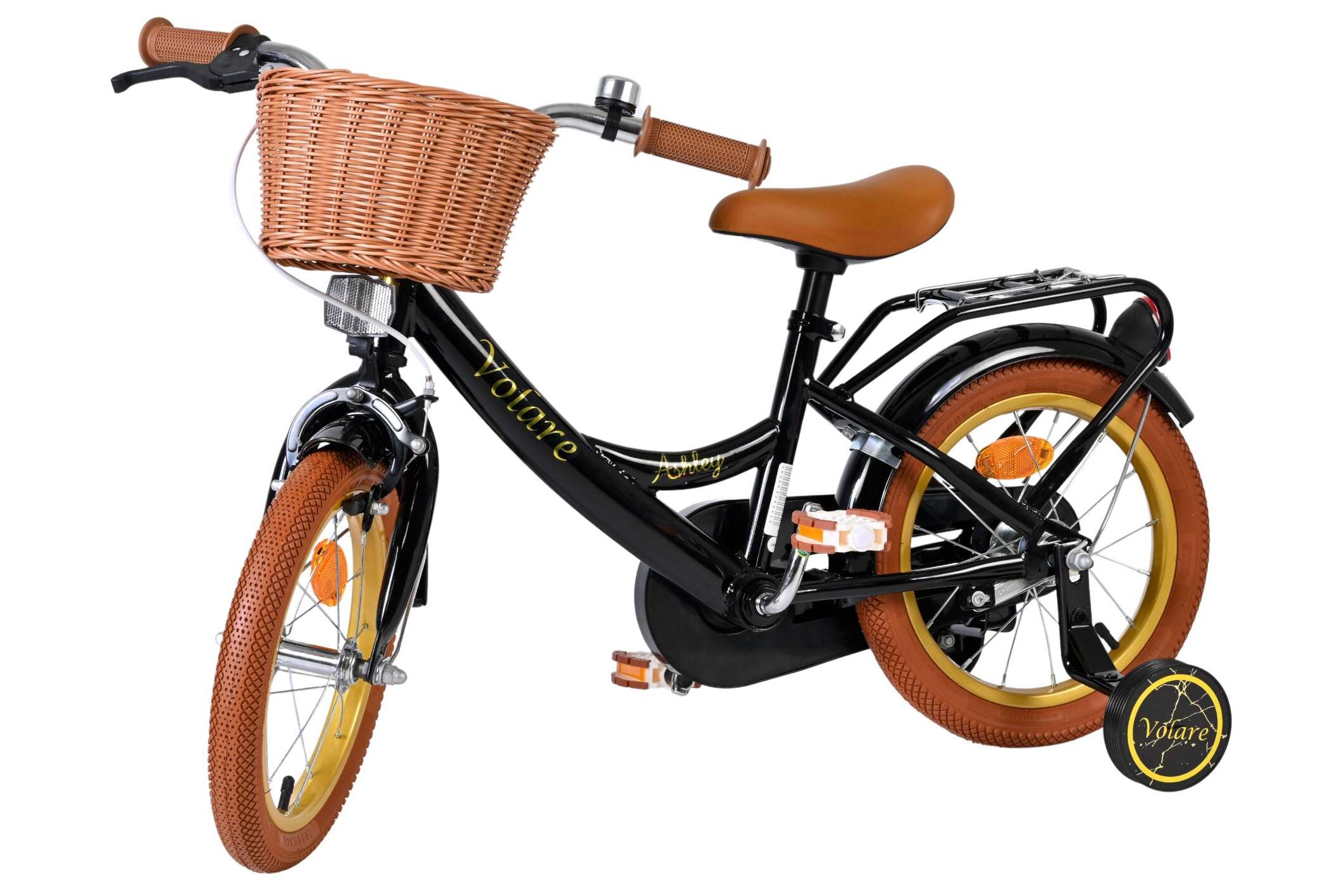 Volare Kinderfahrrad Ashley für Mädchen 14 Zoll Kinderrad in Schwarz Volare Kinderfahrrad Ashley für Mädchen 14 Zoll Kinderrad in Schwarz