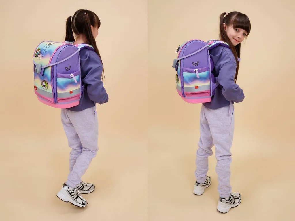 Rucksack Classy Plus ergonomisches Schulranzen-Set 5-t. Rainbow Ombre