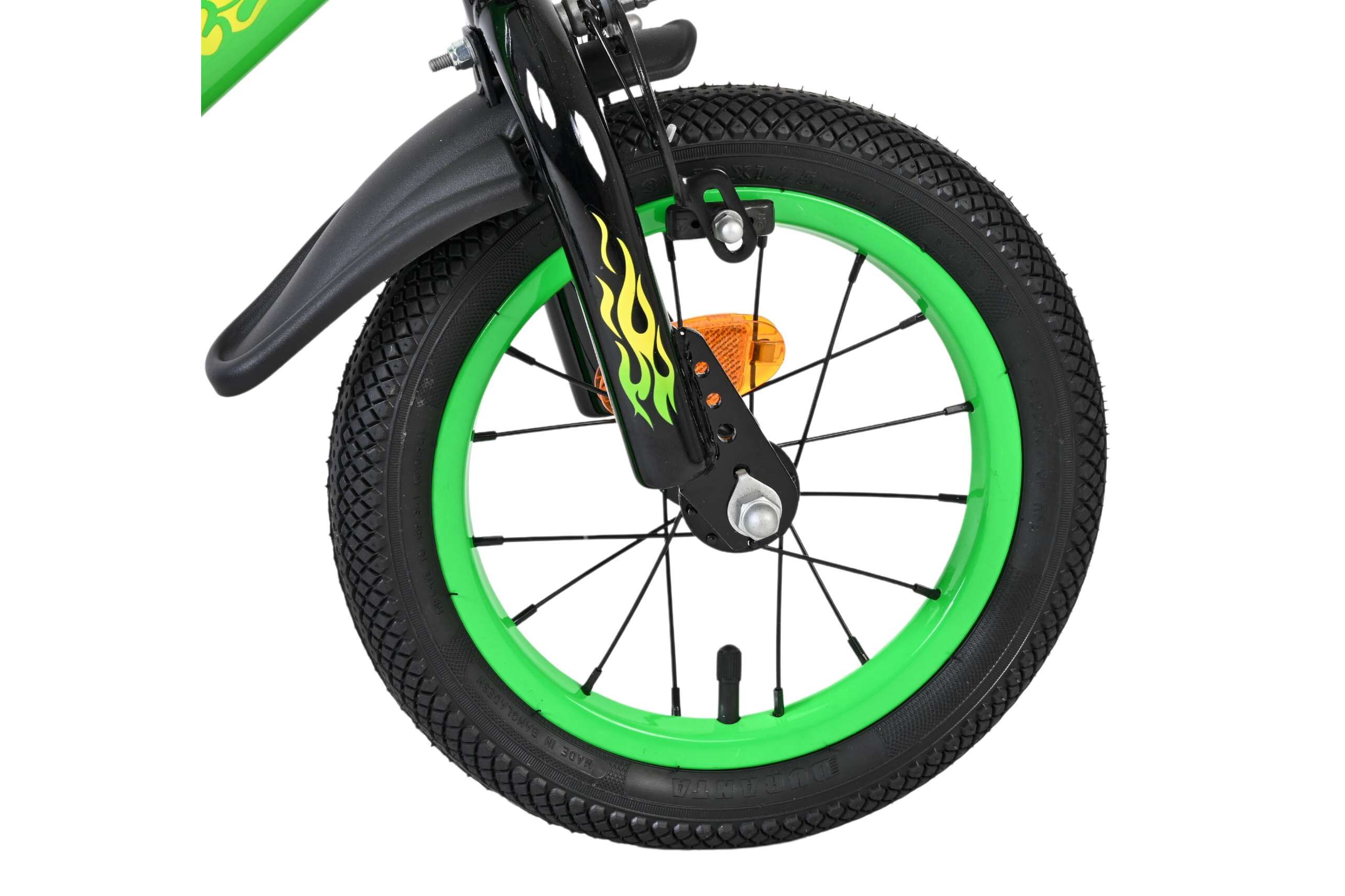 Volare Kinderfahrrad Strike für Jungen 12 Zoll Kinderrad in Grün, Zwei Handbremsen
