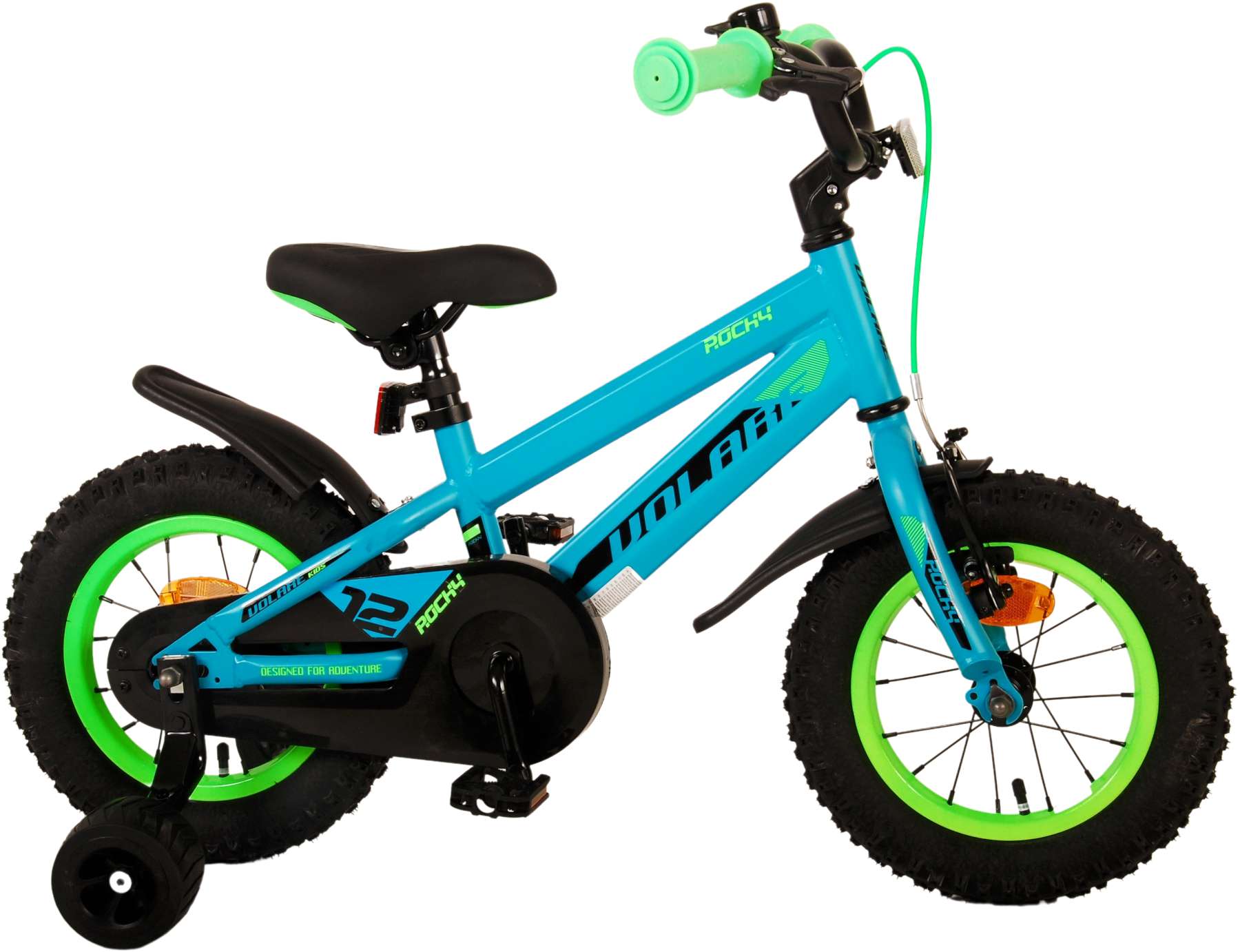 Kinderfahrrad Rocky für Jungen 12 Zoll Kinderrad in Grün Fahrrad
