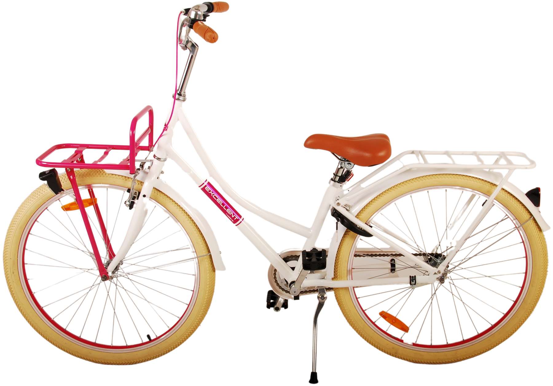 Kinderfahrrad Excellent Fahrrad für Mädchen 26 Zoll Kinderrad in Weiß
