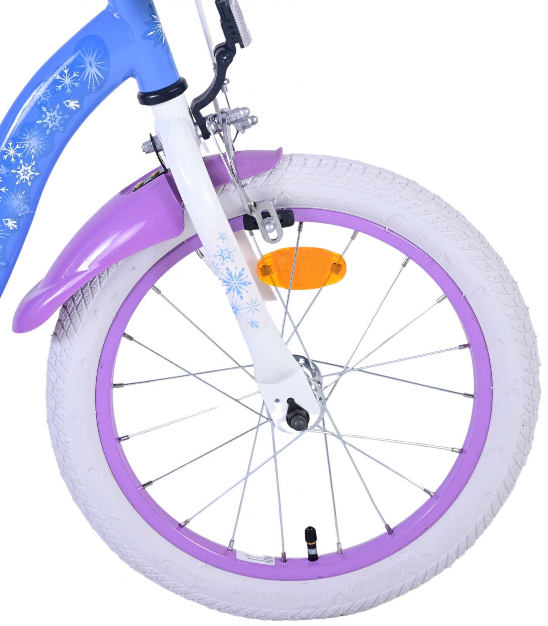 Kinderfahrrad Disney Frozen 2 für Mädchen 16 Zoll Kinderrad Blau/Lila