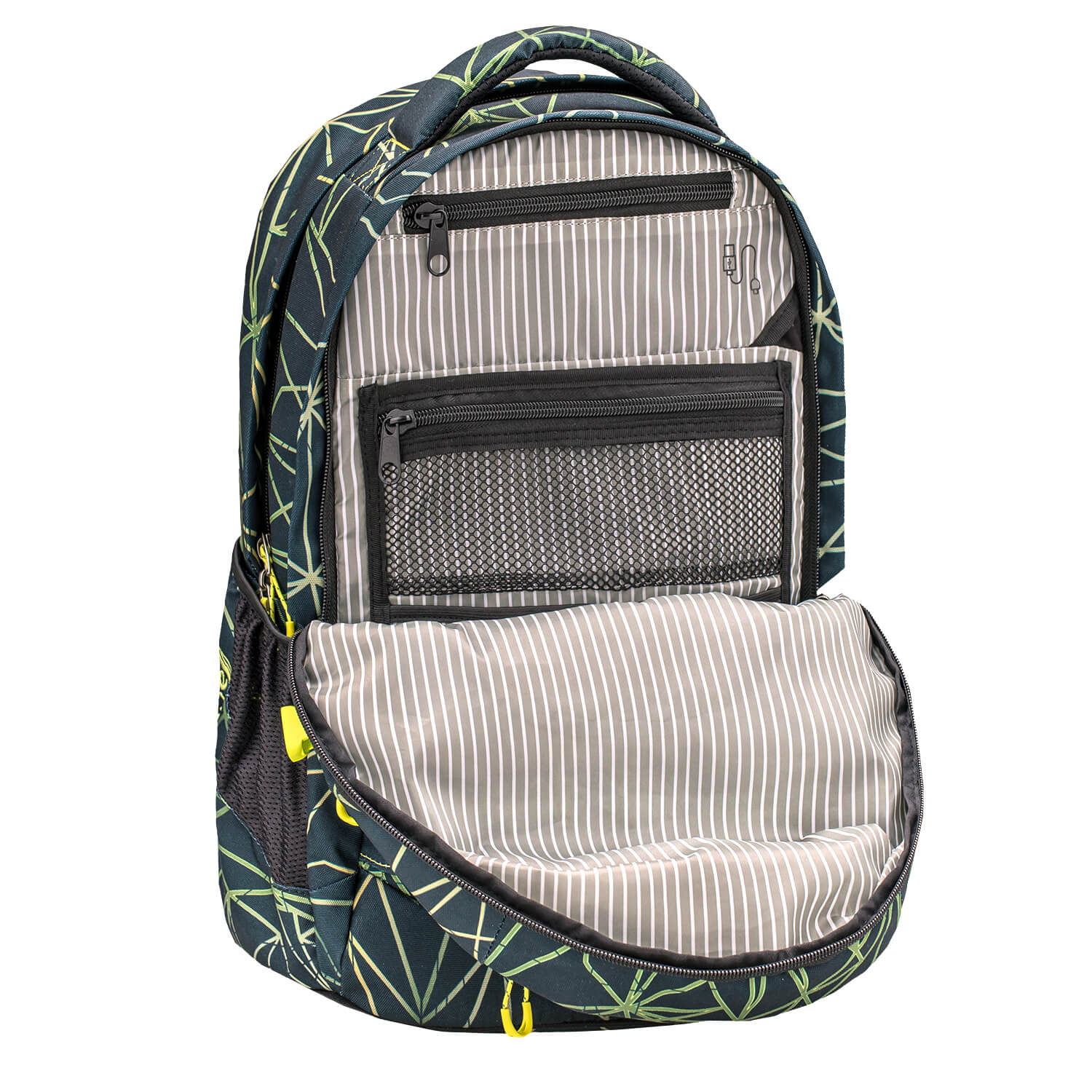 Rucksack Infinity Schulrucksack "Stripes Green"