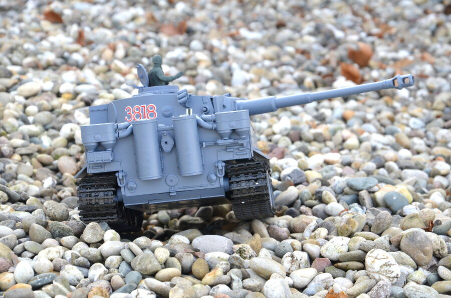 RC Panzer "German Tiger I" 1:16 Graumit mit Rauch und Sound