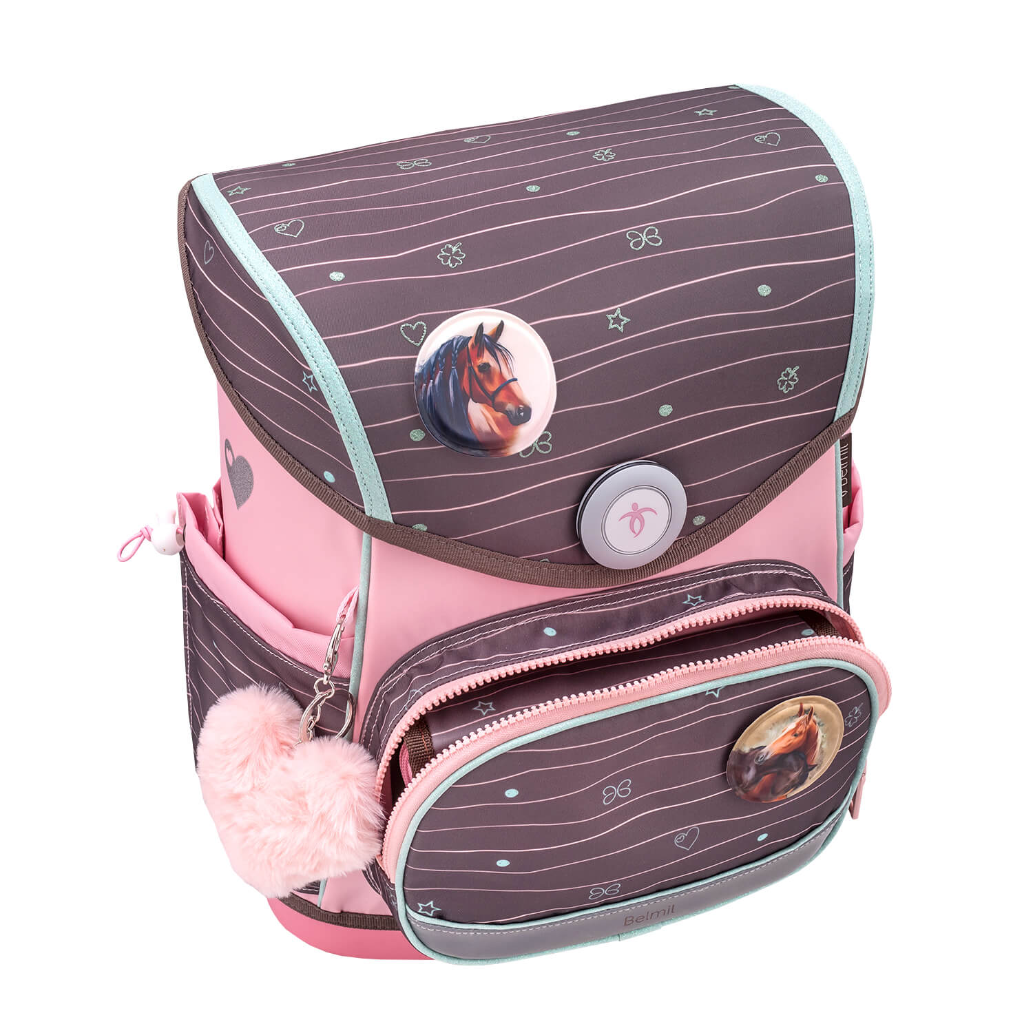 Rucksack Compact Plus Premium Schulranzen Set 5-teile Mint Federtasche Rucksack Compact Plus Premium Schulranzen Set 5-teile Mint Federtasche