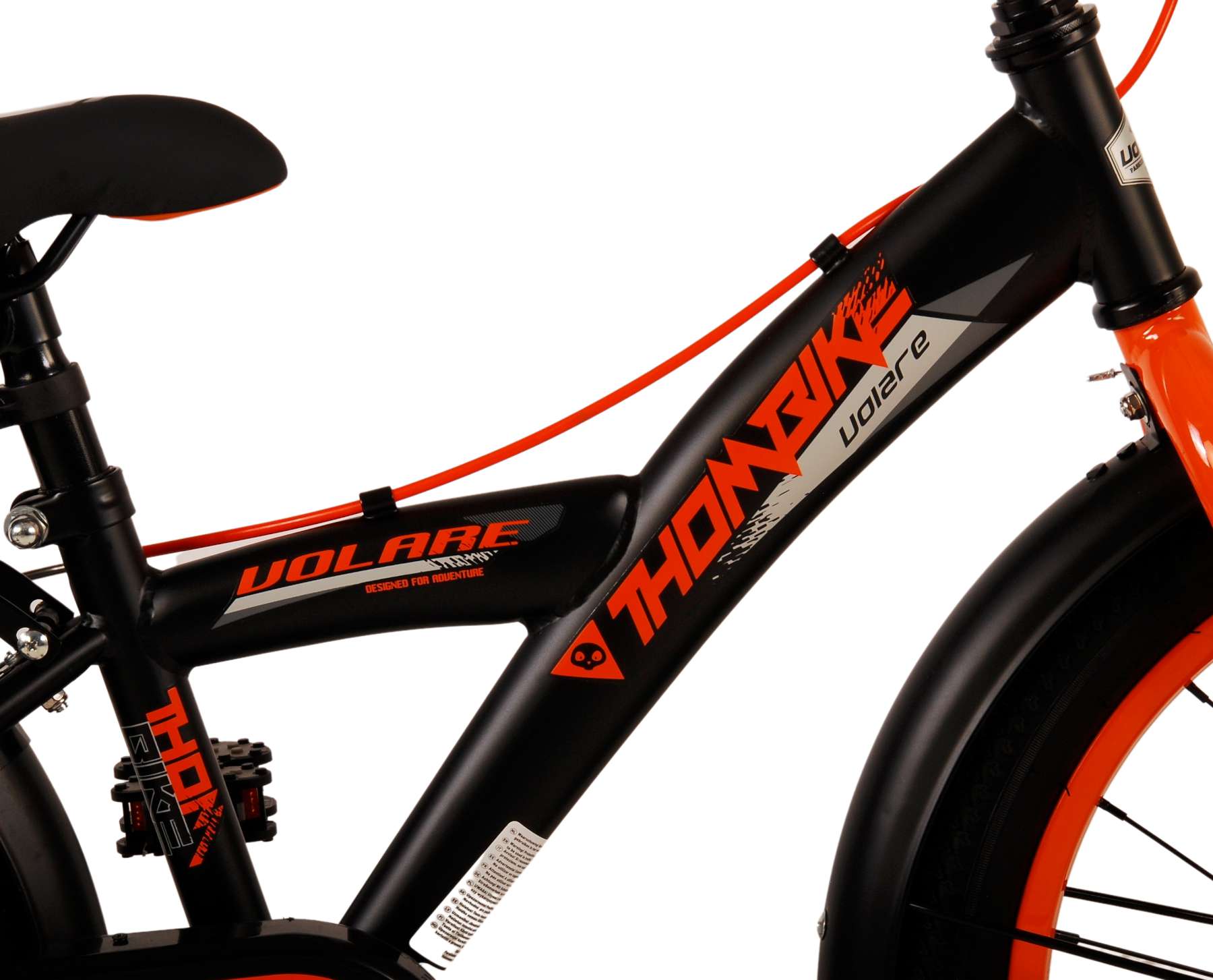 Kinderfahrrad Thombike für Jungen 18 Zoll Kinderrad in Schwarz Orange