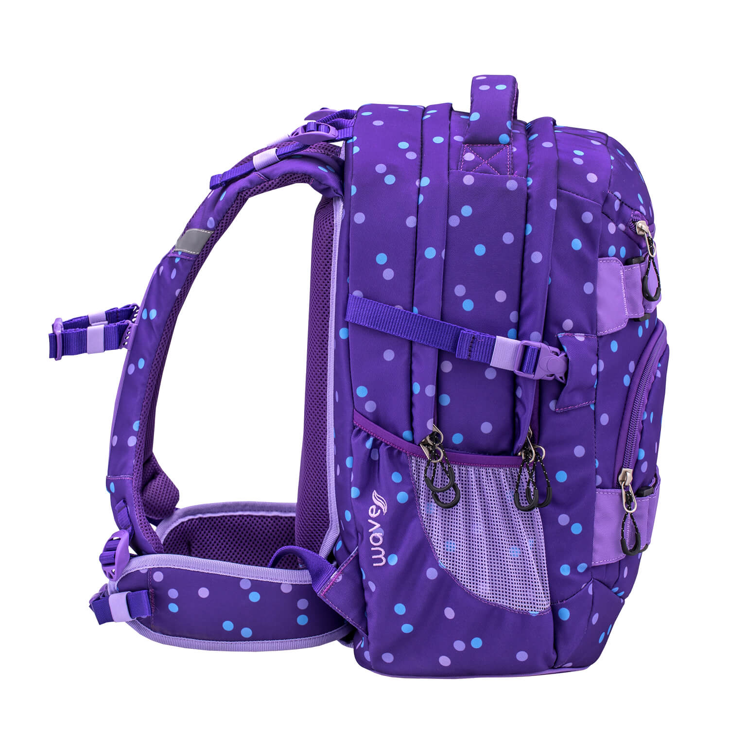 Rucksack Infinity Schulrucksack "Purple Dots"