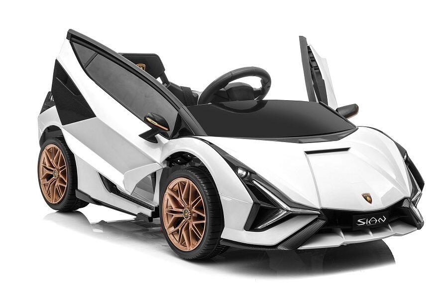 ES-Toys Elektro Kinderauto „Lamborghini Sian“ – lizenziert – 12V Akku, 2 Motoren- 2,4Ghz Fernsteuerung, MP3, Ledersitz+EVA – Weiss ES-Toys Elektro Kinderauto „Lamborghini Sian“ – lizenziert – 12V Akku, 2 Motoren- 2,4Ghz Fernsteuerung, MP3, Ledersitz+EVA – Weiss
