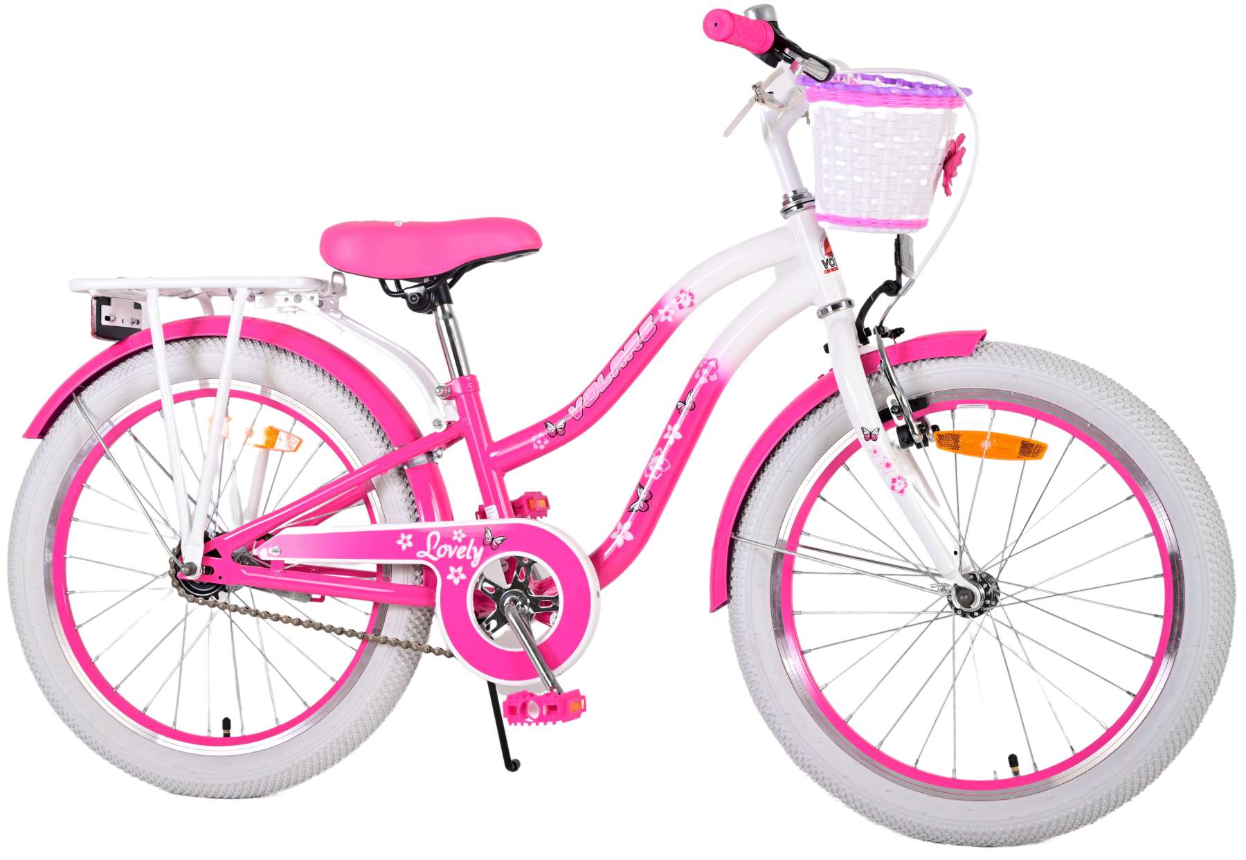 Kinderfahrrad Lovely Fahrrad für Mädchen 20 Zoll Kinderrad in Rosa