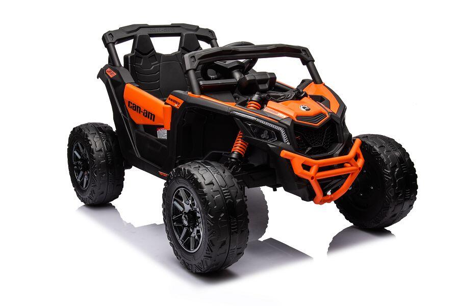 ES-Toys Kinderfahrzeug – Elektro Auto „Can Am Maverick UTV“ – 24V Akku,2x200W Motoren- 2,4Ghz, Ledersitz+EVA – RS