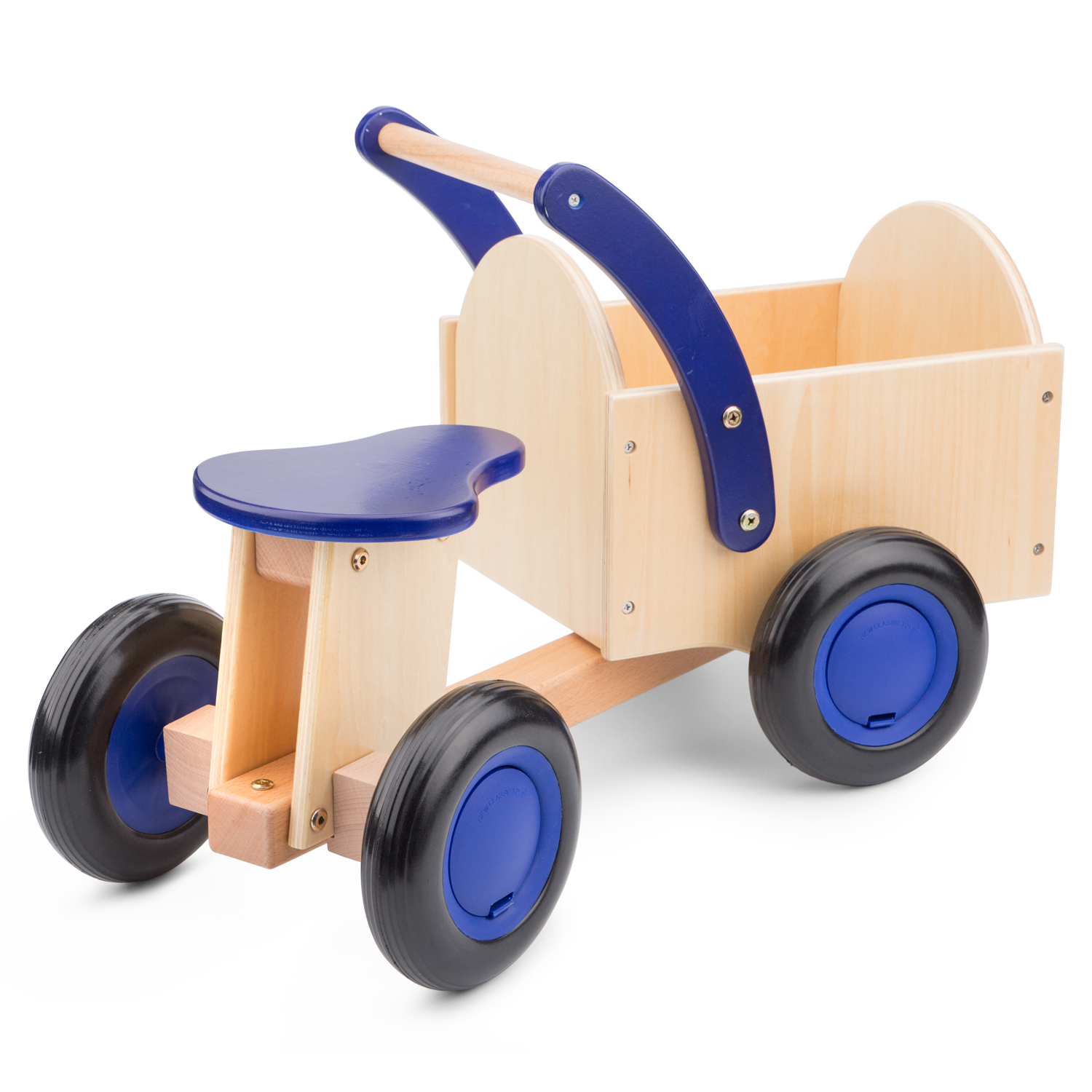 Rutscher aus Holz mit Naturkasten in natur / blau Holzspielzeug Rutscher aus Holz mit Naturkasten in natur / blau Holzspielzeug