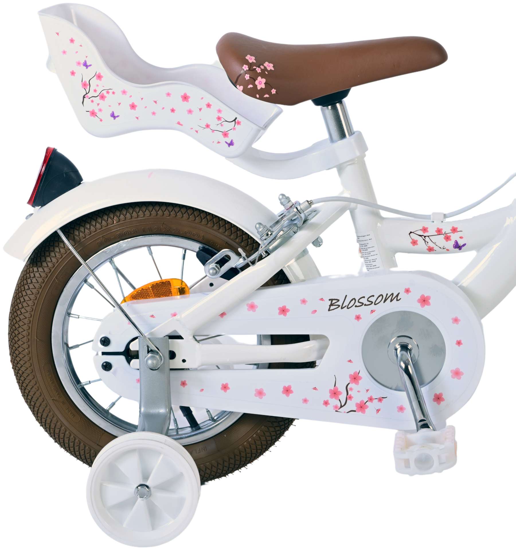 Kinderfahrrad Blossom für Mädchen 12 Zoll Kinderrad in Weiß