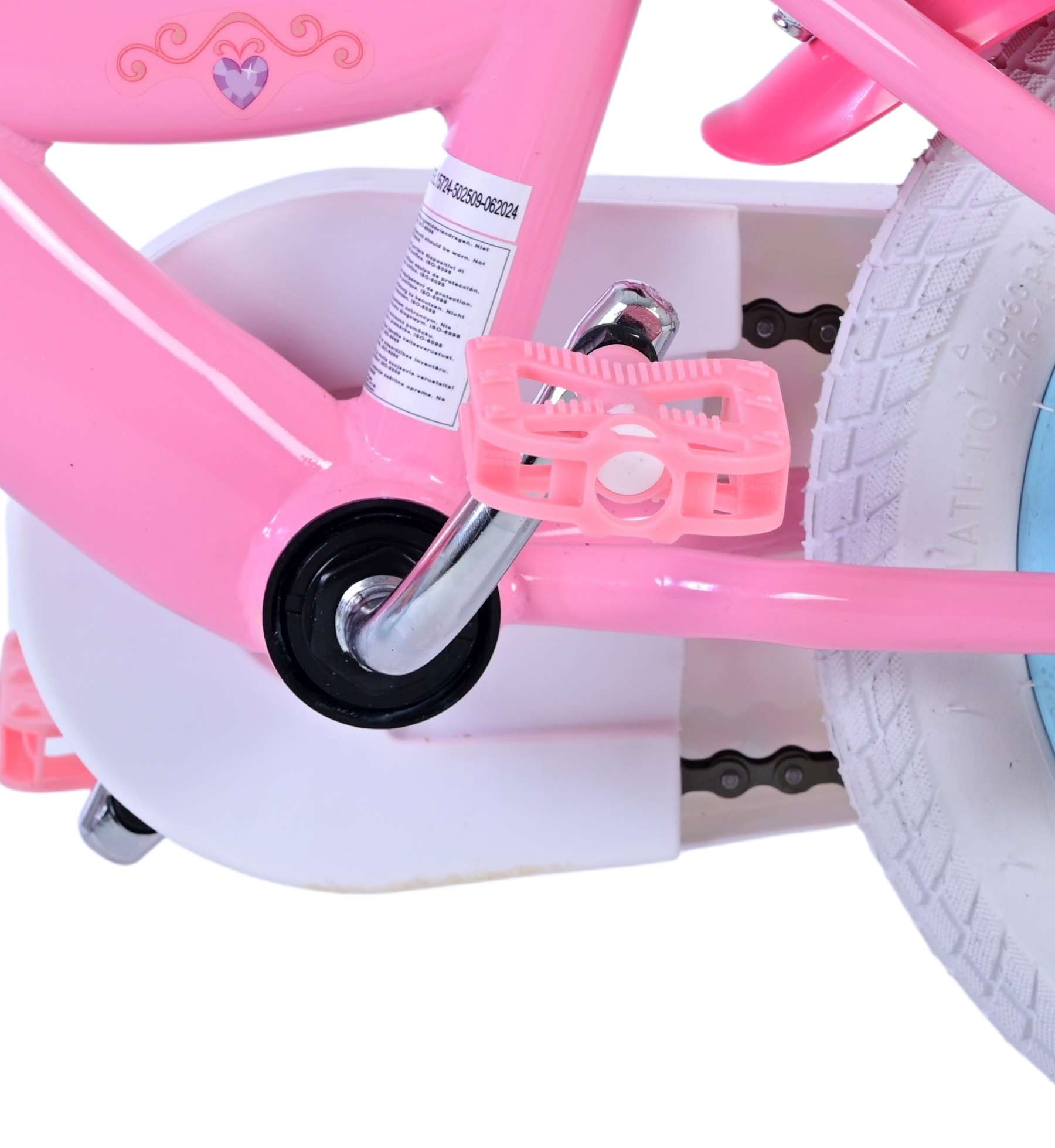 Kinderfahrrad Disney Princess in Rosa für Mädchen 12 Zoll Kinderrad