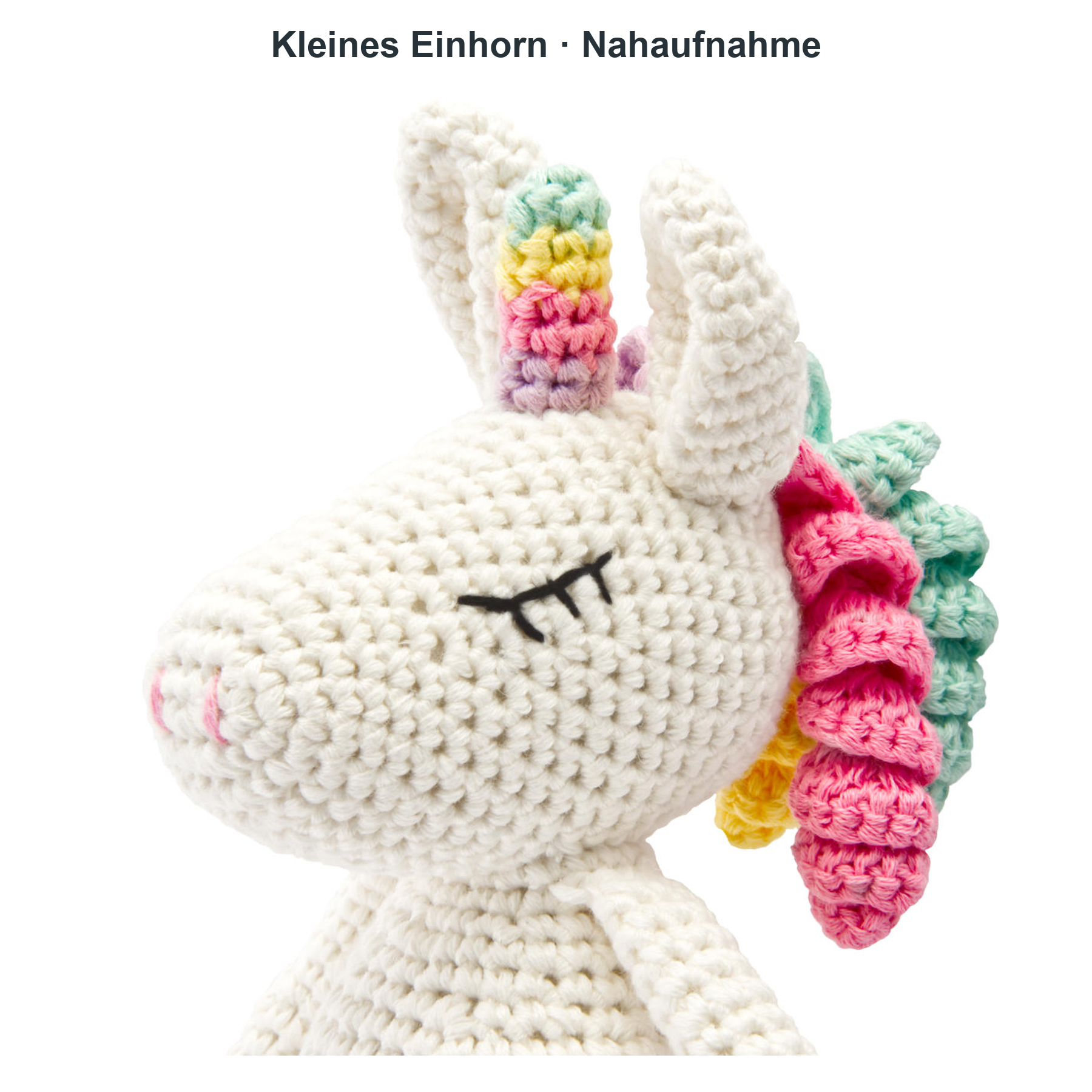 miniHeld Geschenkset Einhorn: großes handgestricktes Einhorn Glücksbringer 28cm + kleines Einhorn 16cm aus Baumwolle miniHeld Geschenkset Einhorn: großes handgestricktes Einhorn Glücksbringer 28cm + kleines Einhorn 16cm aus Baumwolle