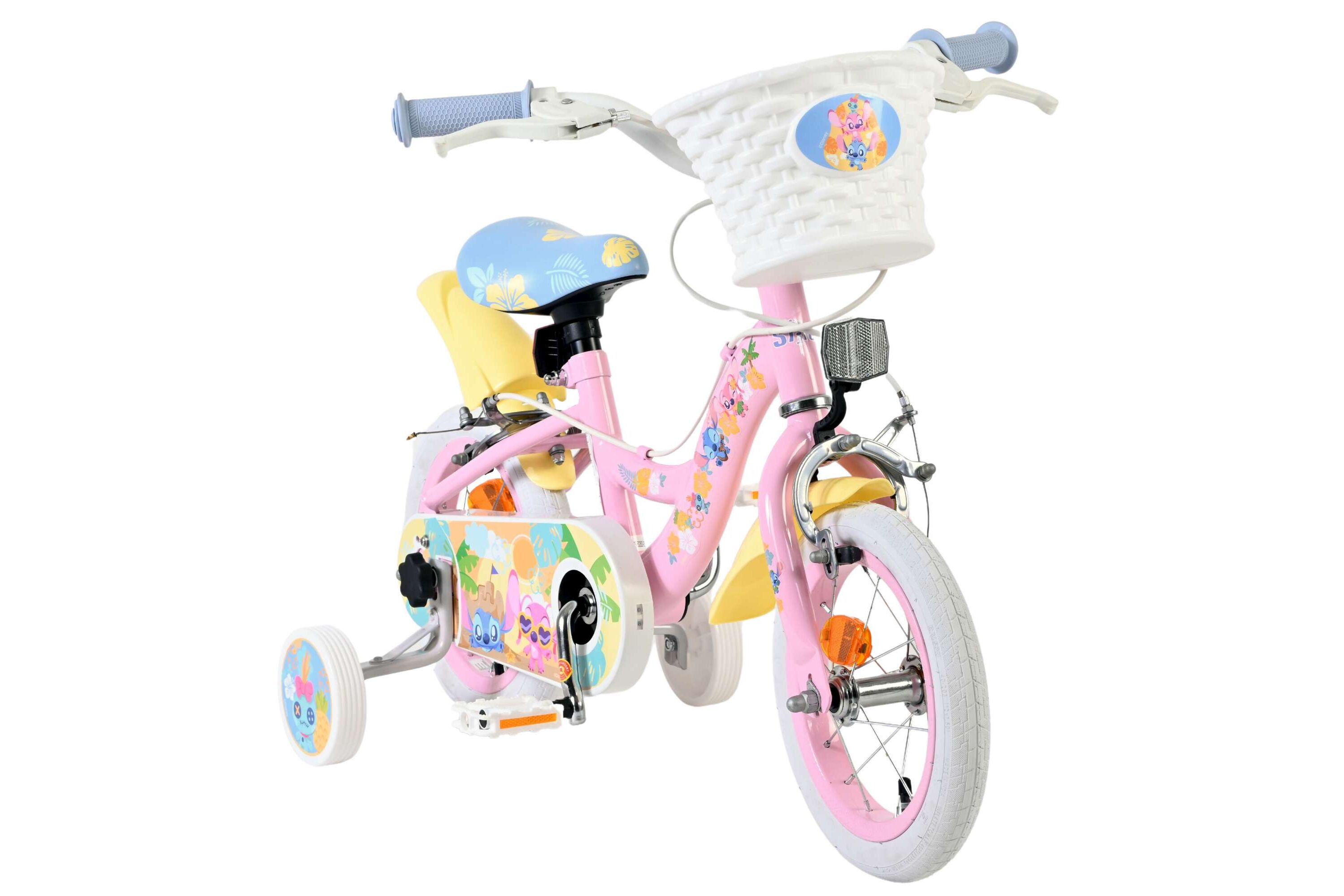Volare Kinderfahrrad Koala für Mädchen 12 Zoll Kinderrad in Rosa, Zwei Handbremsen