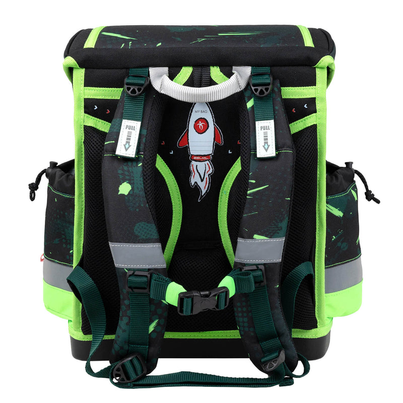 Rucksack Classy Plus ergonomisches Schulranzen-Set 5-teilig Neon Sport