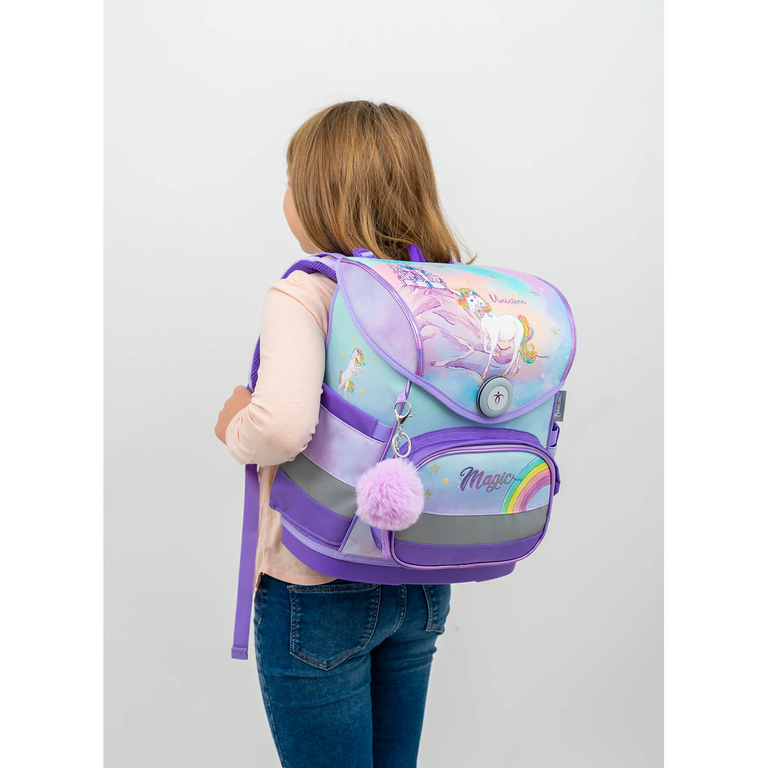 Rucksack Compact Ergonomisch SchulranzenSet 4-t. Rainbow Unicorn Magic Rucksack Compact Ergonomisch SchulranzenSet 4-t. Rainbow Unicorn Magic