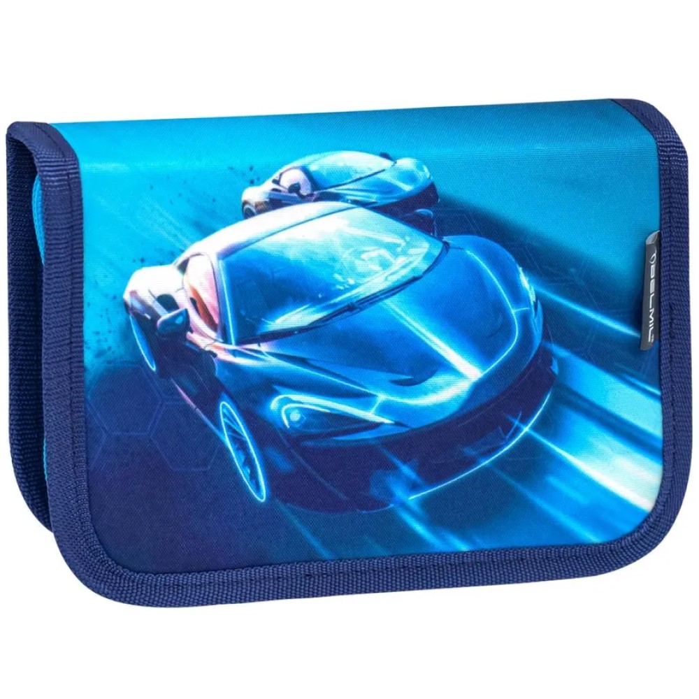 Belmil Mini-Fit ergonomisches Schulranzen-Set 4-teilig "Racing Blue Neon" mit Brustgurt Belmil Mini-Fit ergonomisches Schulranzen-Set 4-teilig "Racing Blue Neon" mit Brustgurt