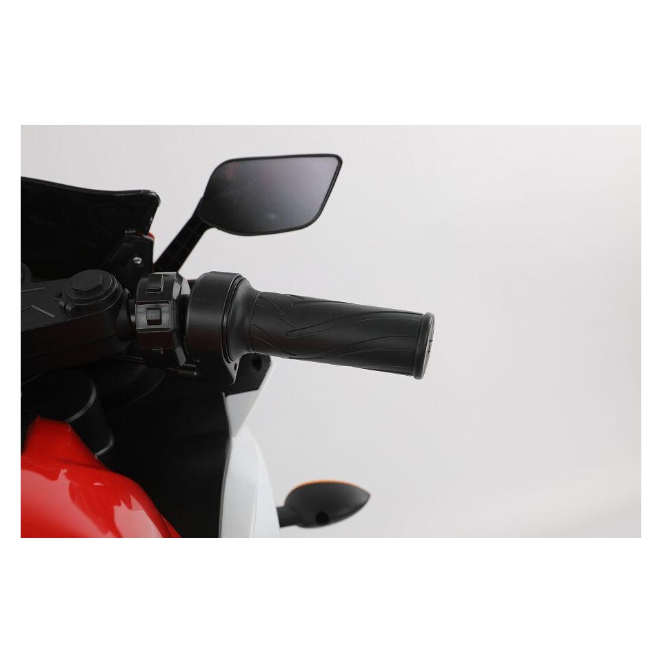 ES-Toys Elektro Kindermotorrad 888 – 12V 4,5A Akku – mit Stützräder, Musik und Lichter -Pink