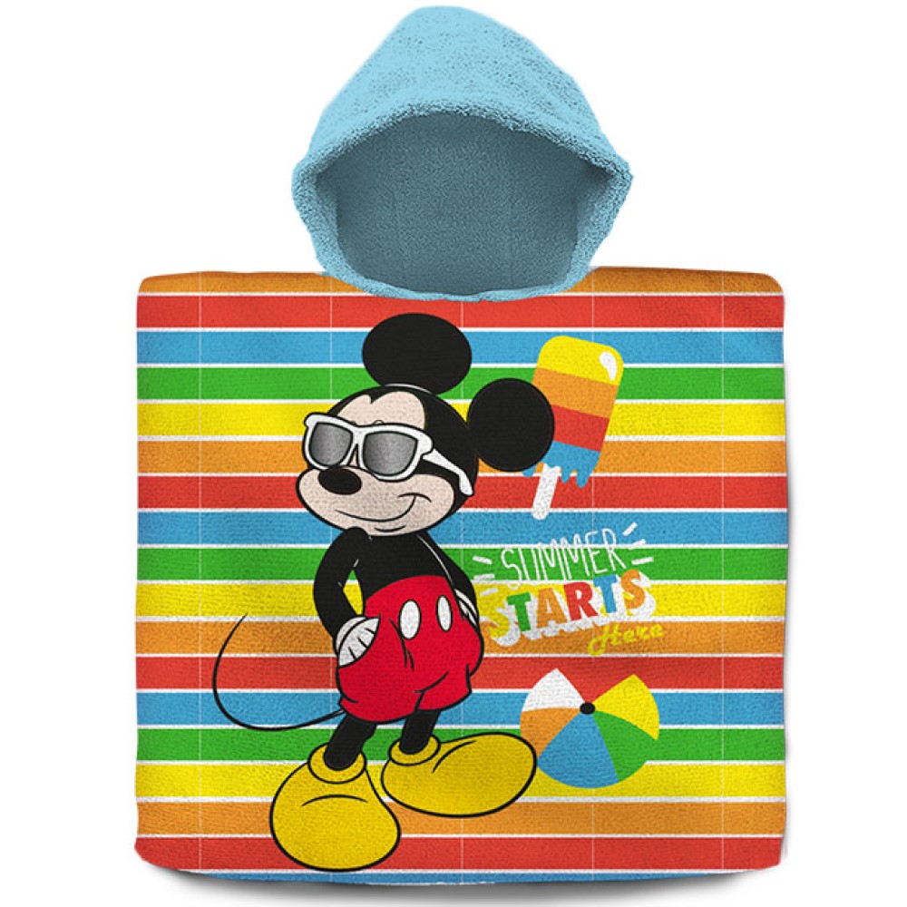 Poncho Baumwolle Disney Mickey Kinder-Handtuch