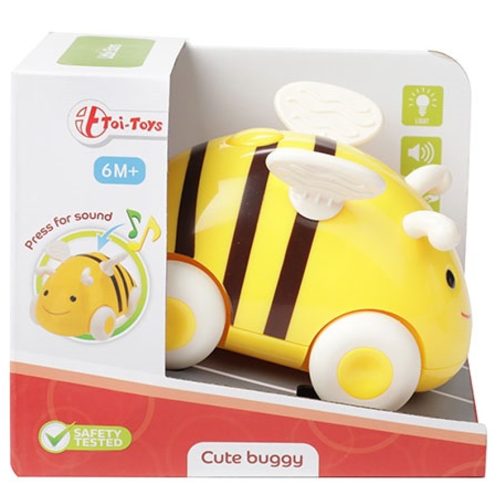 Baby Insekten-Auto mit Rückzugmotor Biene oder Marienkäfer