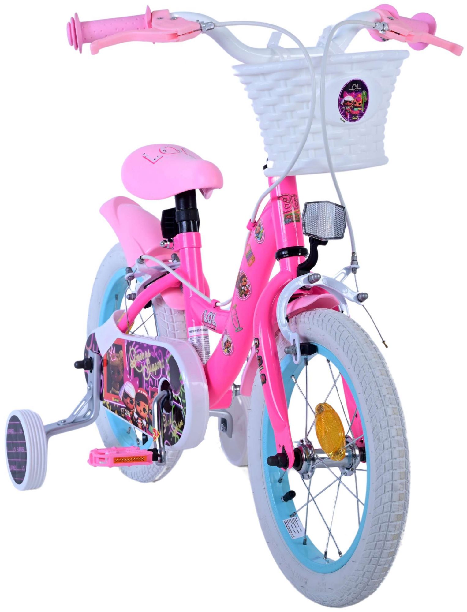 Kinderfahrrad LOL Surprse für Mädchen Fahrrad Rosa 14 Zoll Kinderrad