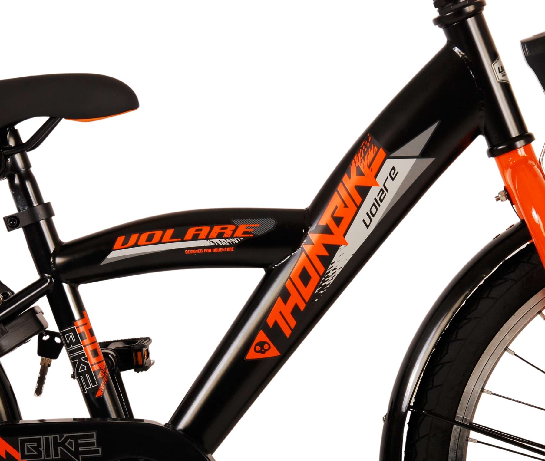 Kinderfahrrad Thombike für Jungen 20 Zoll Kinderrad in Schwarz Orange