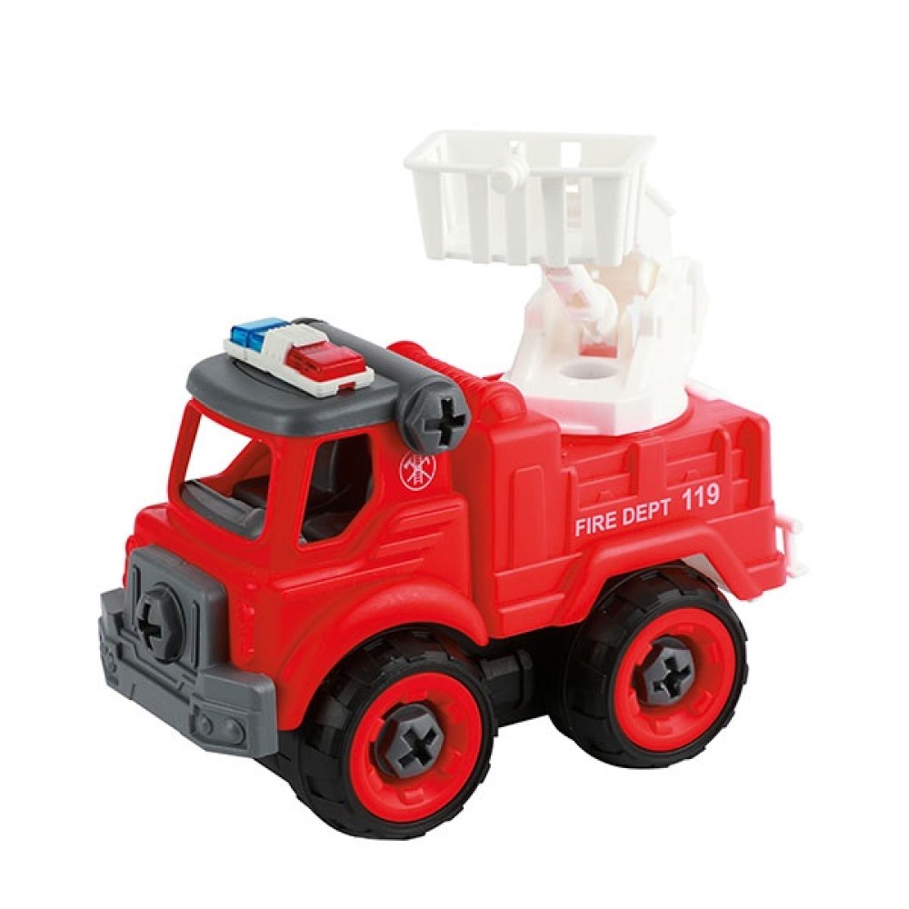 Feuerwehr Polizei Auto und Kran zum Bauen Feuerwehr Polizei Auto und Kran zum Bauen