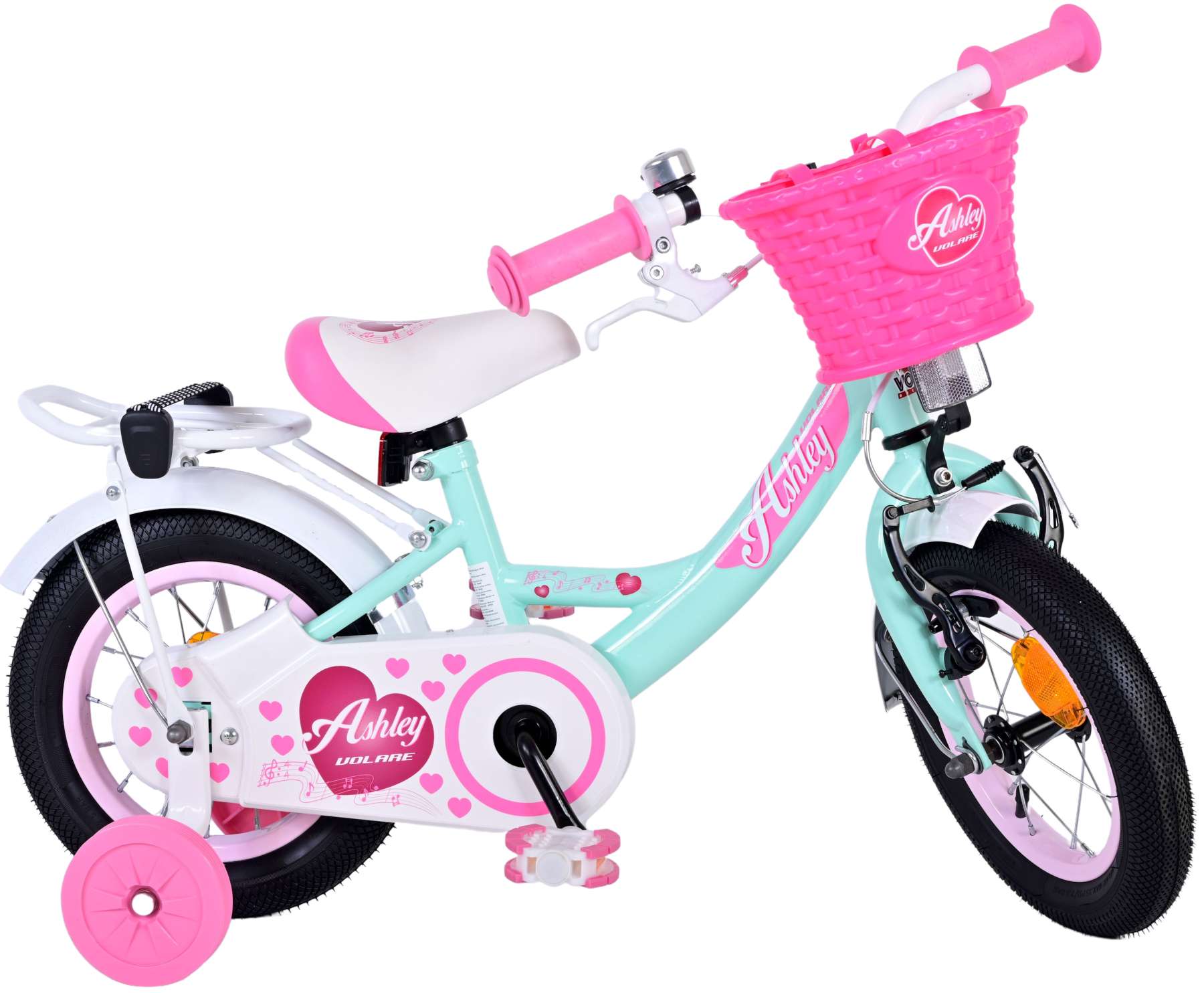 Kinderfahrrad Ashley für Mädchen 12 Zoll Kinderrad in Grün