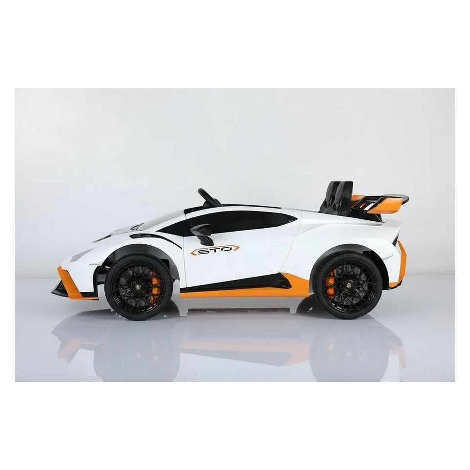 ES-Toys Elektro Kinderauto „Lamborghini Huracan STO Drift“ – lizenziert – 24V Akku, 2 Motoren- 2,4Ghz Fernsteuerung, MP3, Ledersitz+EVA – Weiss ES-Toys Elektro Kinderauto „Lamborghini Huracan STO Drift“ – lizenziert – 24V Akku, 2 Motoren- 2,4Ghz Fernsteuerung, MP3, Ledersitz+EVA – Weiss