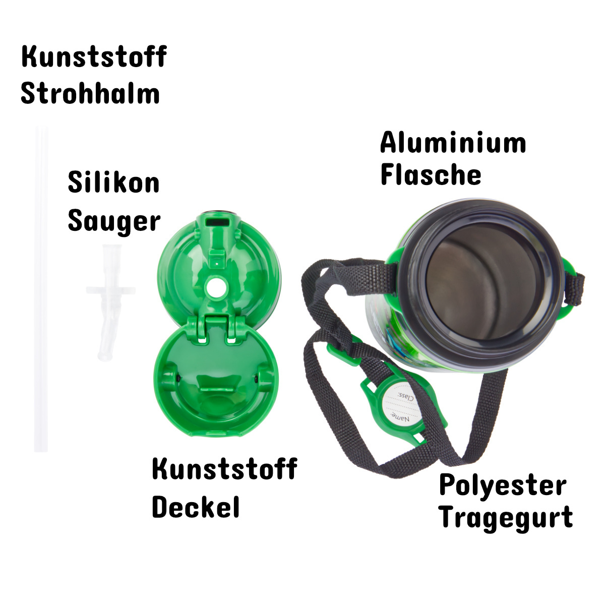 Trinkflasche Minecraft mit Tragegurt Aluminium 600ml Trinkflasche Minecraft mit Tragegurt Aluminium 600ml