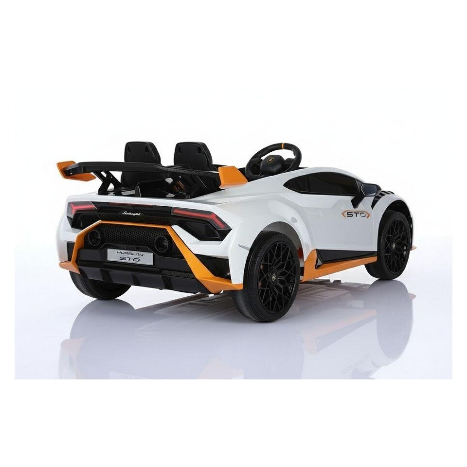 ES-Toys Elektro Kinderauto „Lamborghini Huracan STO Drift“ – lizenziert – 24V Akku, 2 Motoren- 2,4Ghz Fernsteuerung, MP3, Ledersitz+EVA – Weiss ES-Toys Elektro Kinderauto „Lamborghini Huracan STO Drift“ – lizenziert – 24V Akku, 2 Motoren- 2,4Ghz Fernsteuerung, MP3, Ledersitz+EVA – Weiss