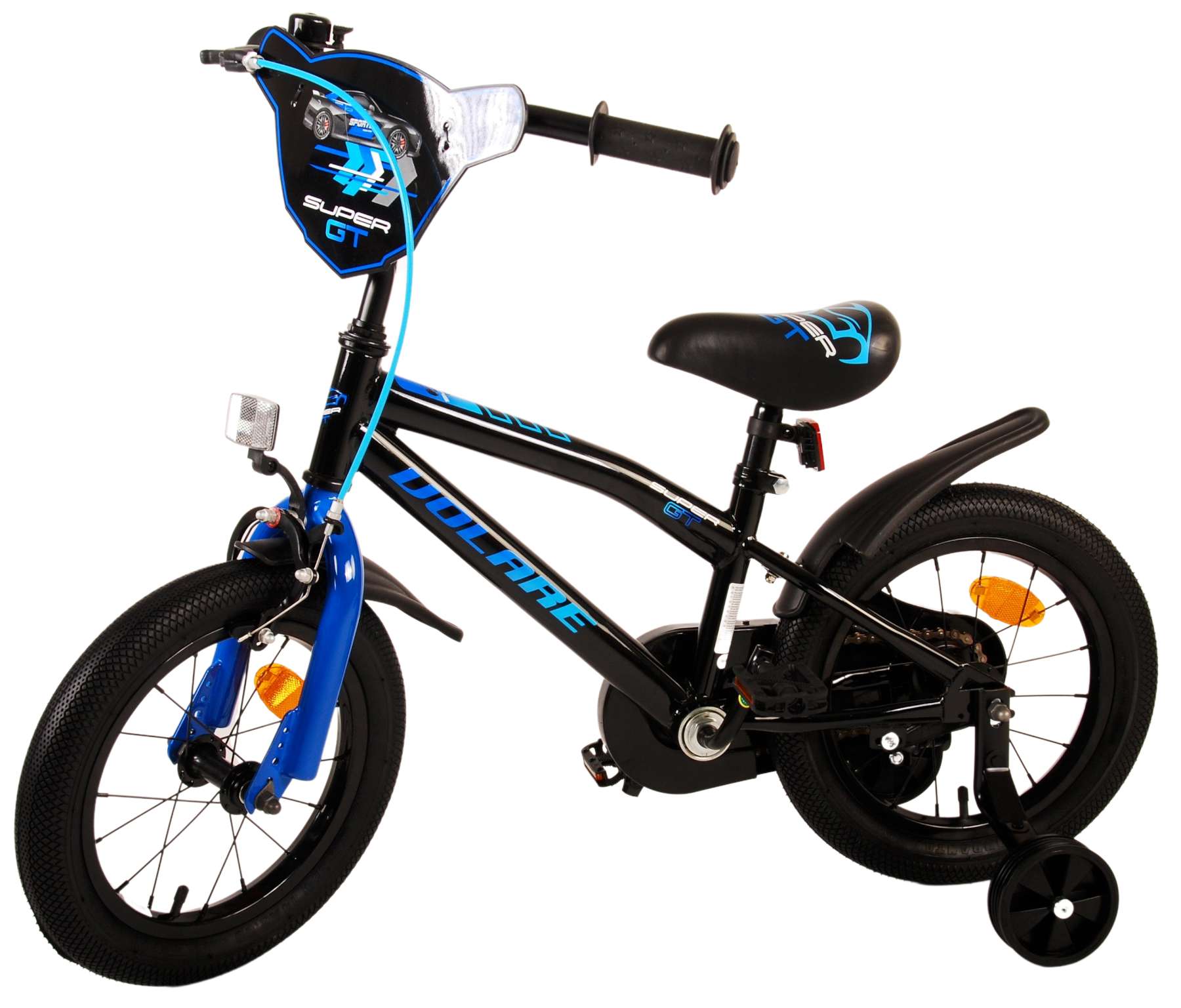 Kinderfahrrad Super GT für Jungen 14 Zoll Kinderrad in Blau Fahrrad